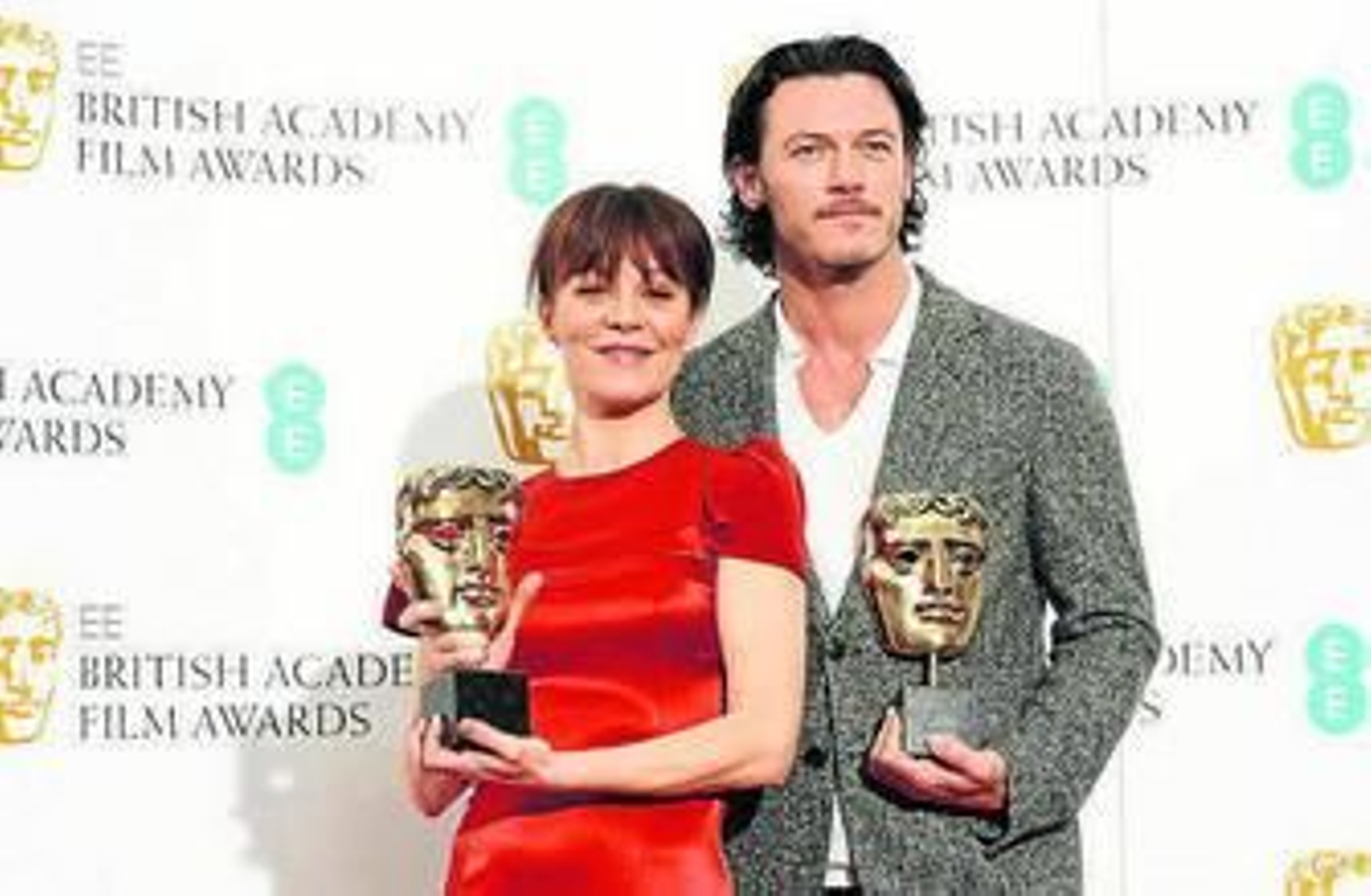 Helen McCrory y Luke Evans, en el anuncio de los candidatos.