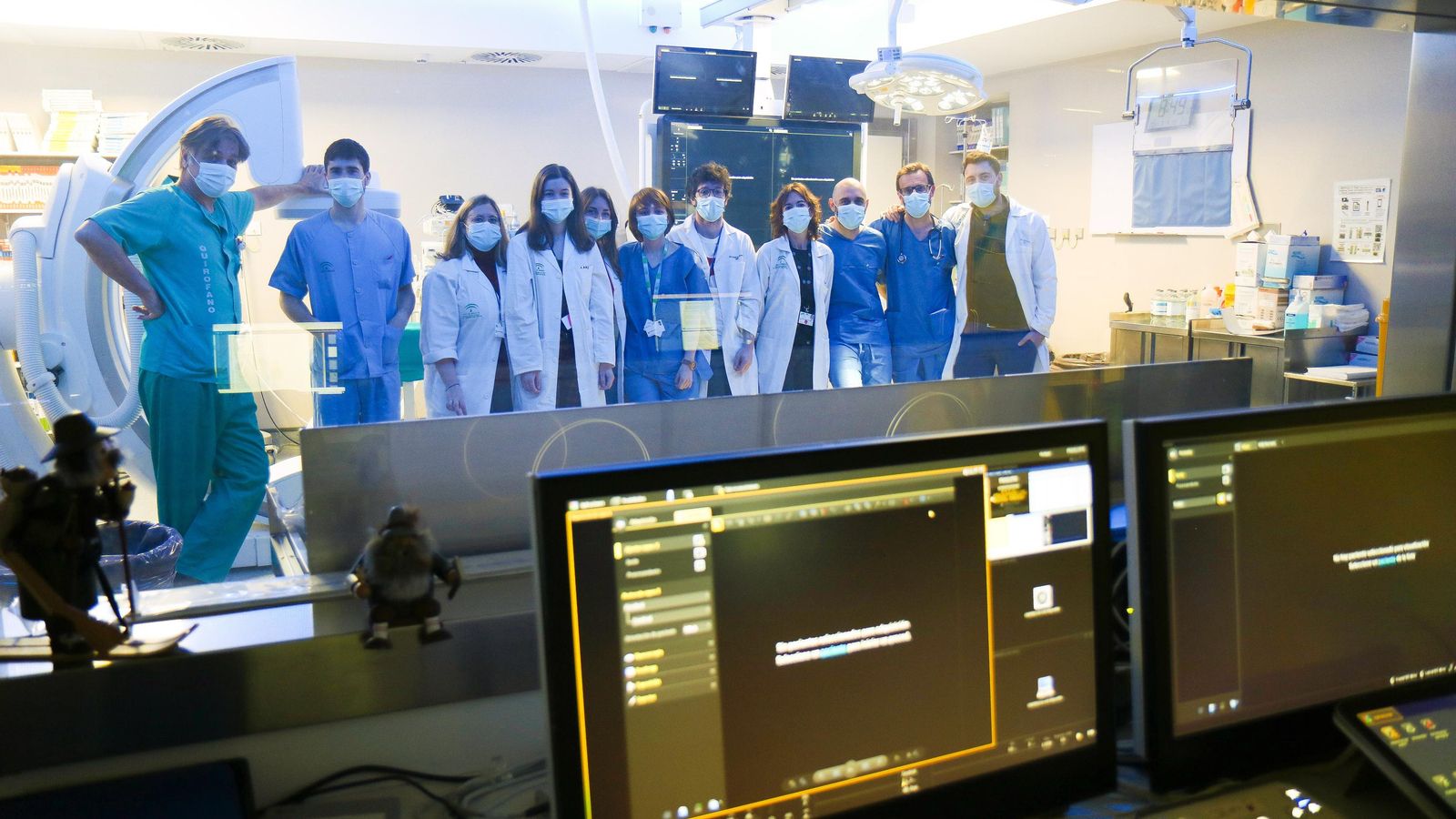 La sala desde donde se controla el intervencionismo en ictus