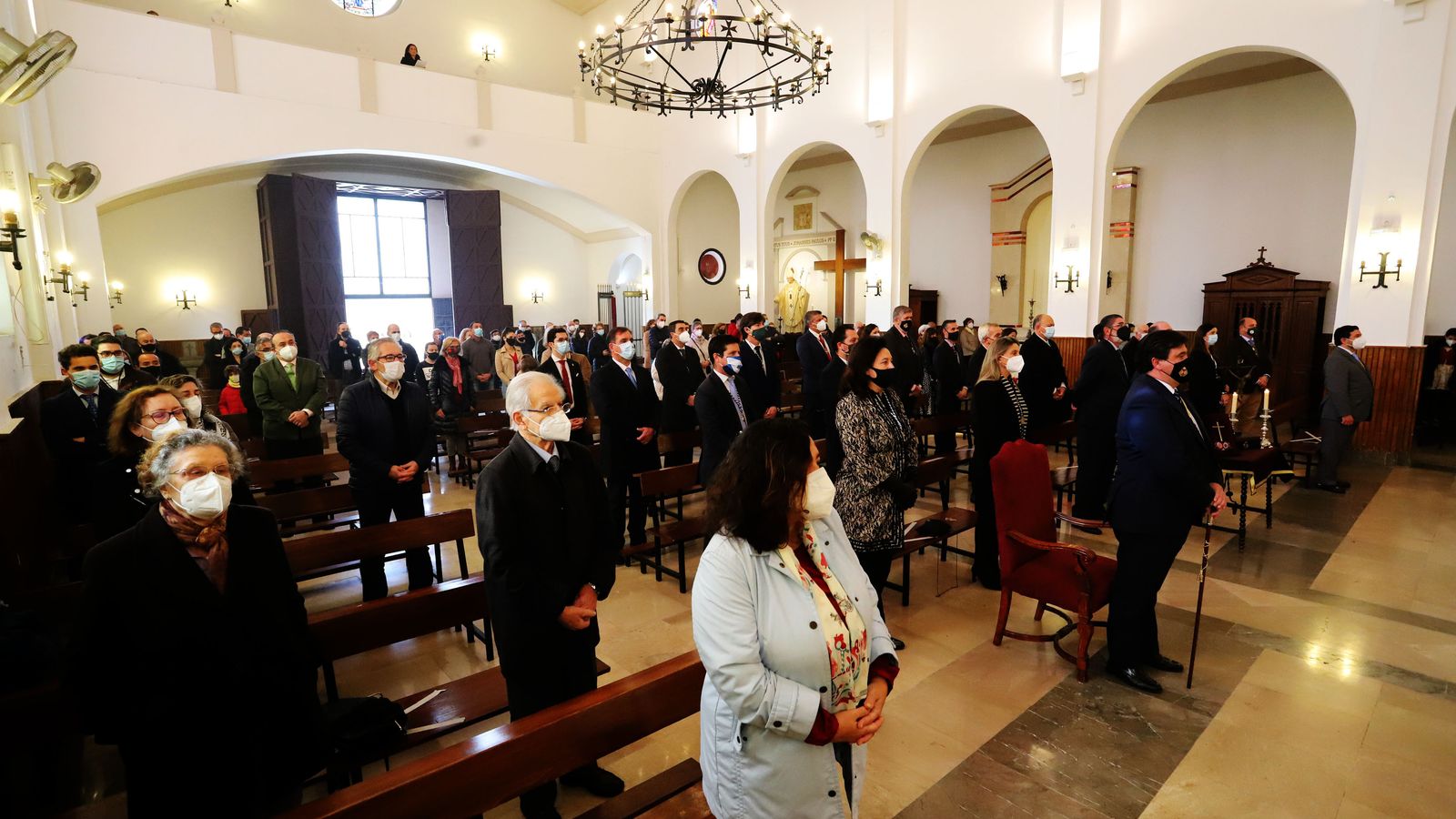 Misa en la parroquia de San Sebastián.