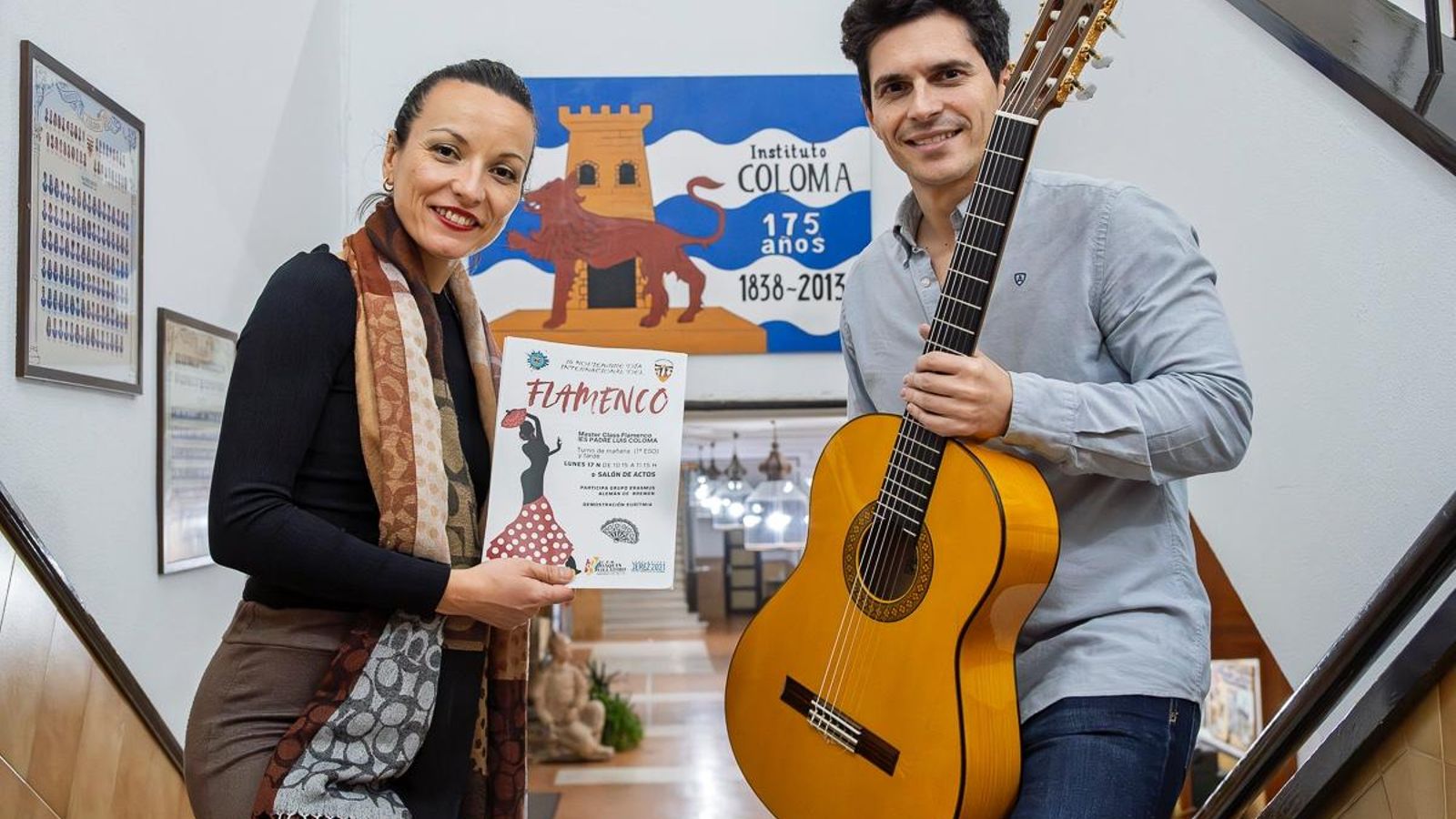 Los profesores Rocío Moreno y Juan Lavado.