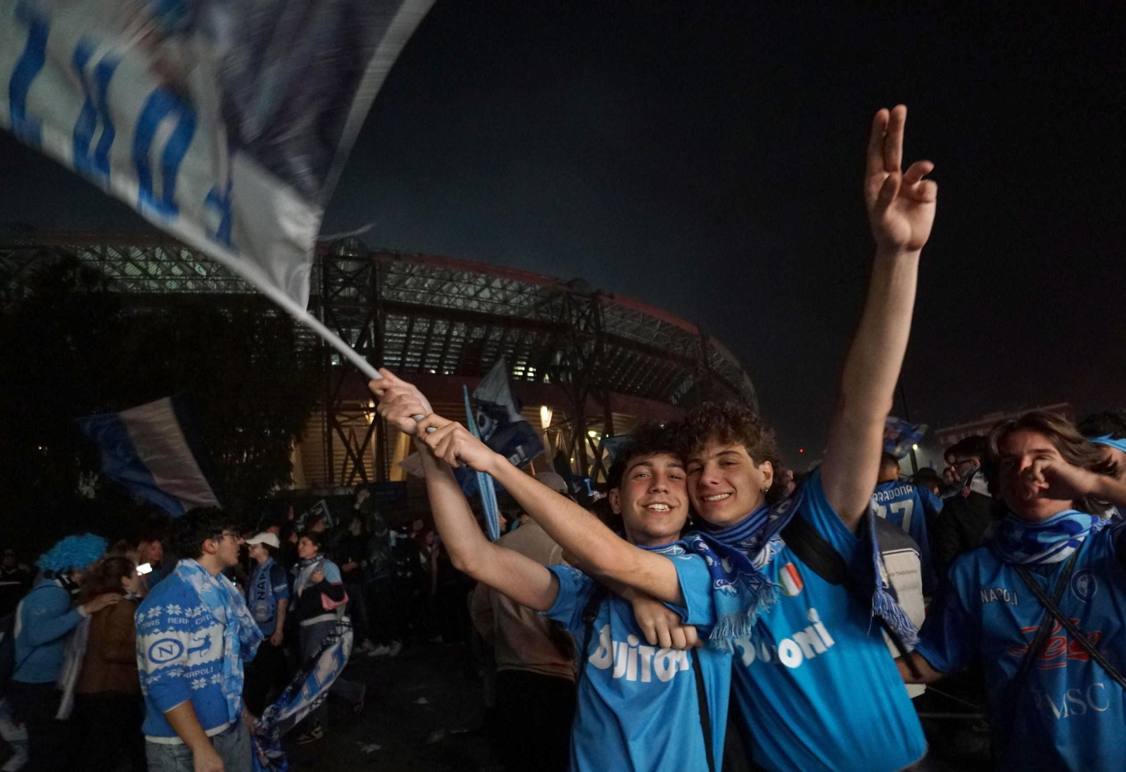 Las fotos de la locura de Nápoles