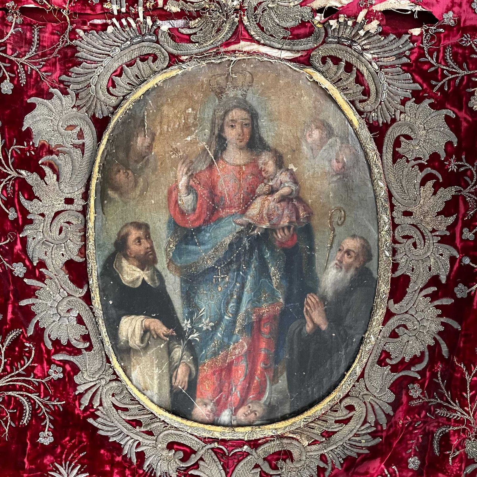 Detalle del lienzo central del Simpecado