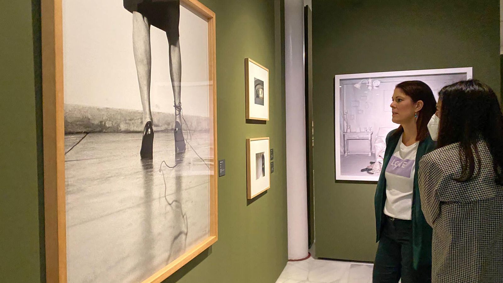 La concejala de Cultura, Noelia Losada, en la inauguración de la exposición el el MUPAM.