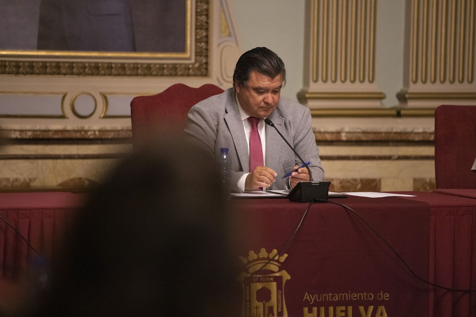 Imágenes del pleno en el Ayuntamiento de Huelva del miércoles 7 de agosto
