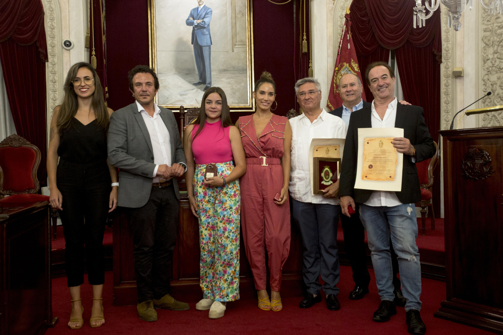 recepción oficial a las pregoneras del carnaval 2022 India Martinez y Rocío López Helmo