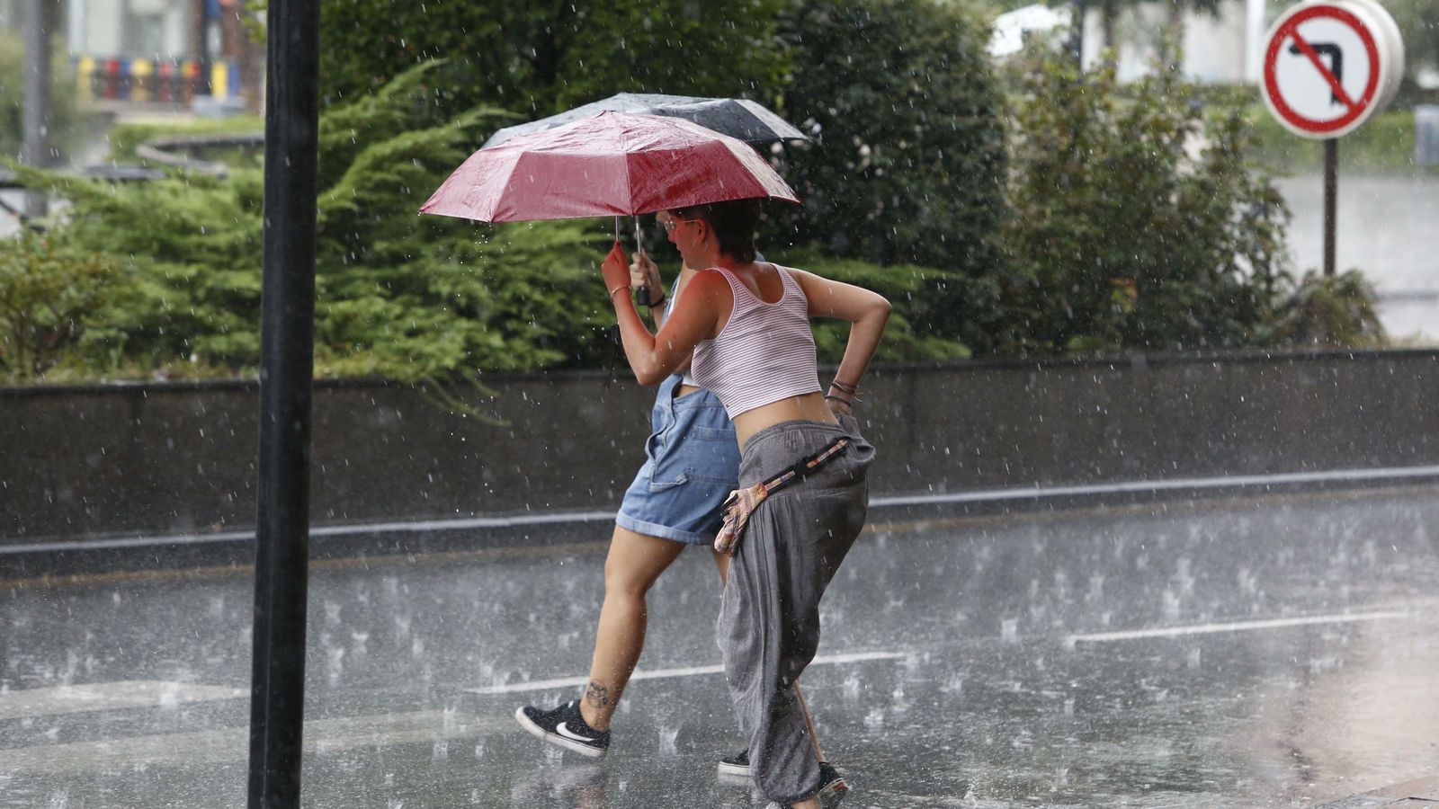 Lluvia fuerte en Granada durante el mes de septiembre