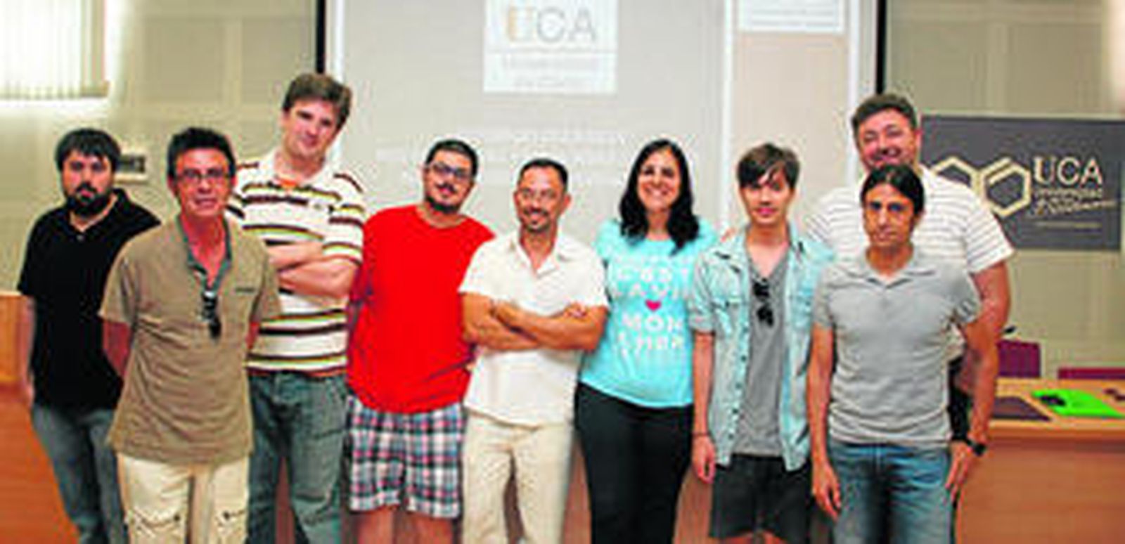 Un grupo de lectores de español de la Universidad de Cádiz en Rusia y Asia Central, ayer en la UCA.