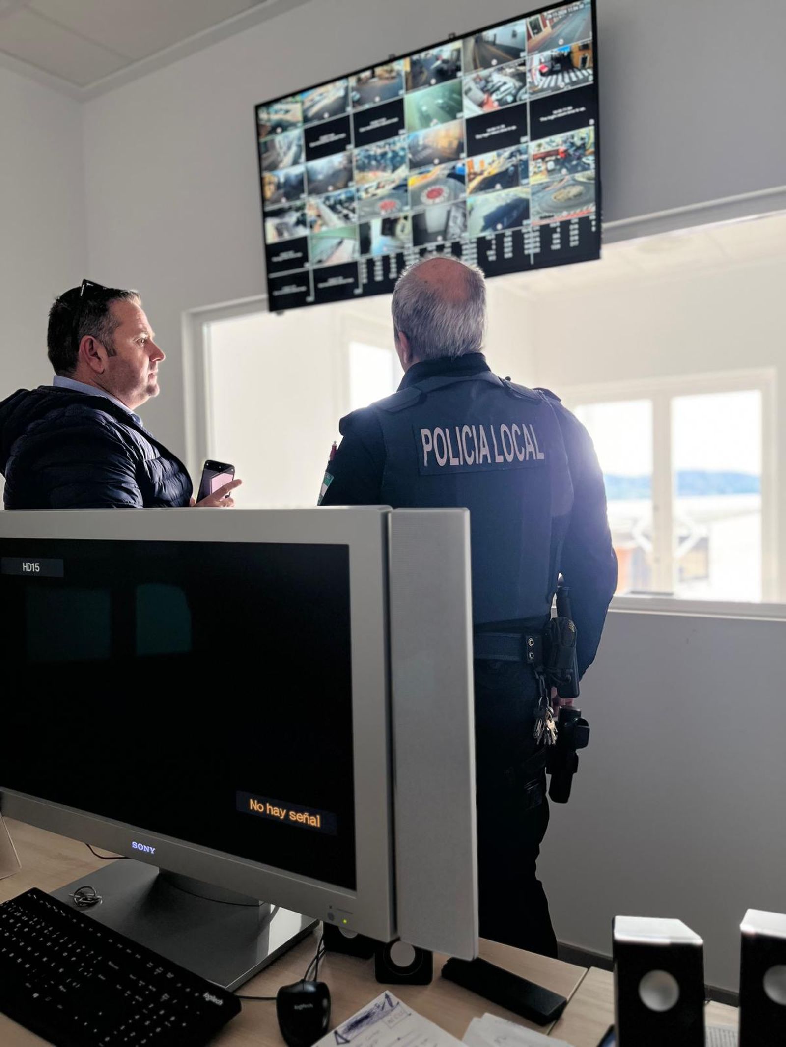 Sistema de videovigilancia en el polígono.