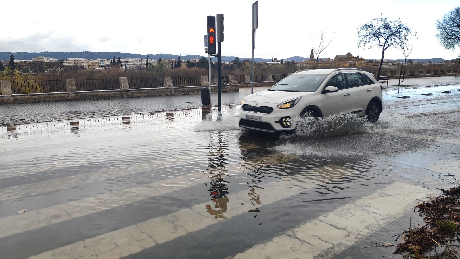 Balsa de agua en la Ribera.