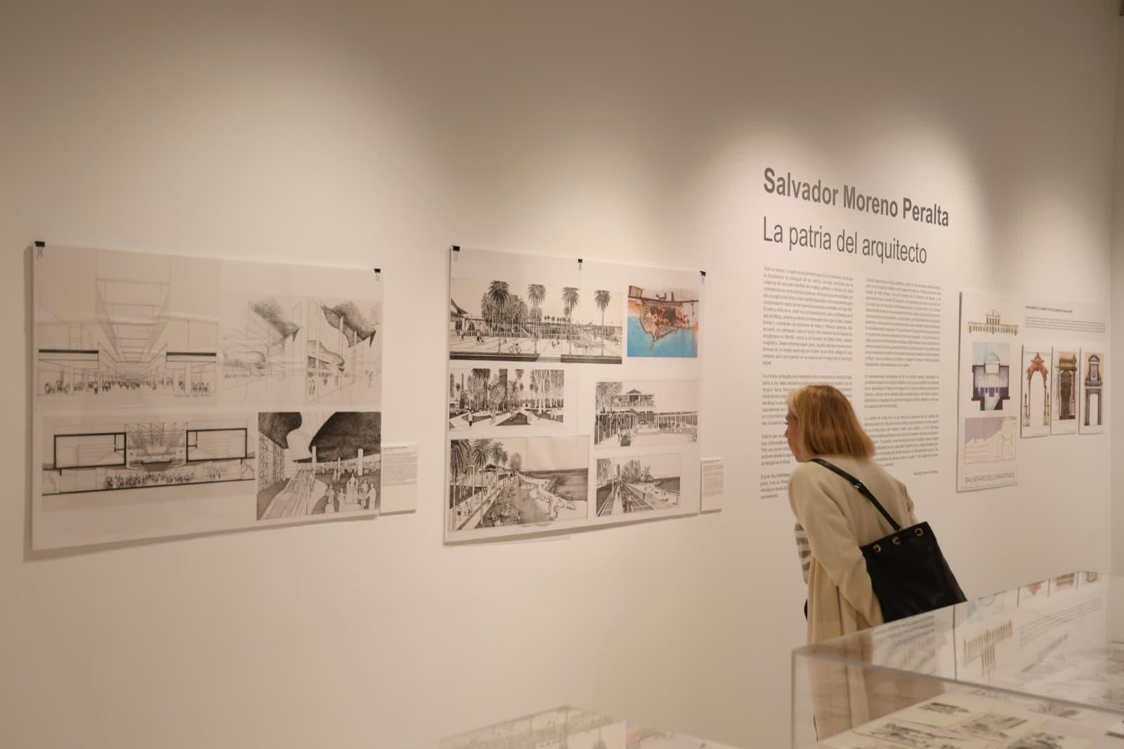 Una parte de la exposición 'La patria del arquitecto' de Salvador Moreno Peralta.