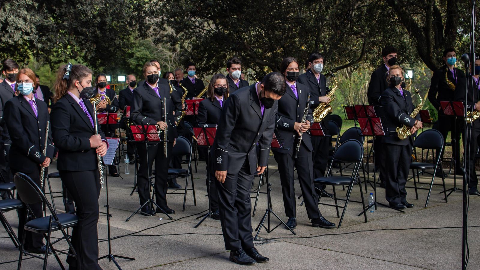 La Banda de San Sebastián de Padul tras su actuación