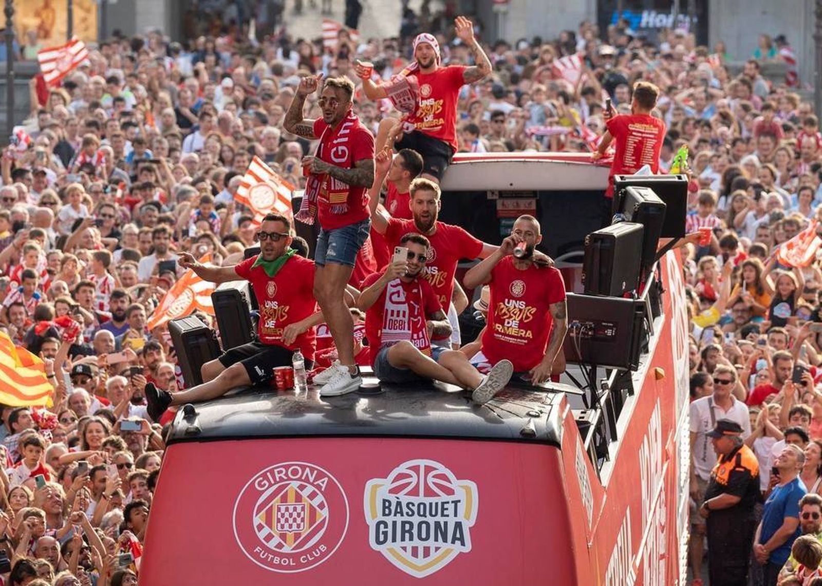 El Girona ya celebró la fiesta del ascenso en 2017