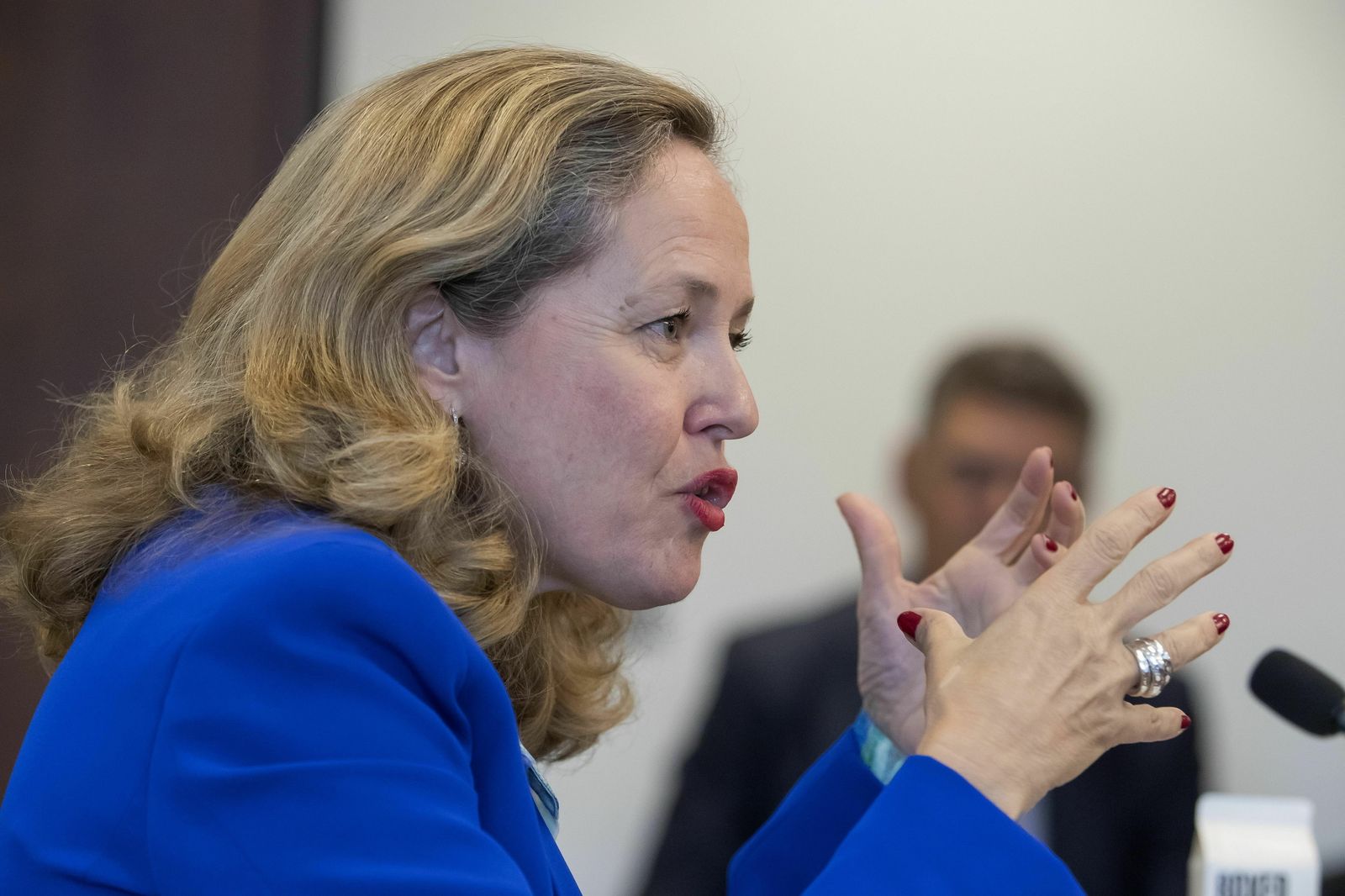 La ministra de Economía y Empresa en funciones, Nadia Calviño.