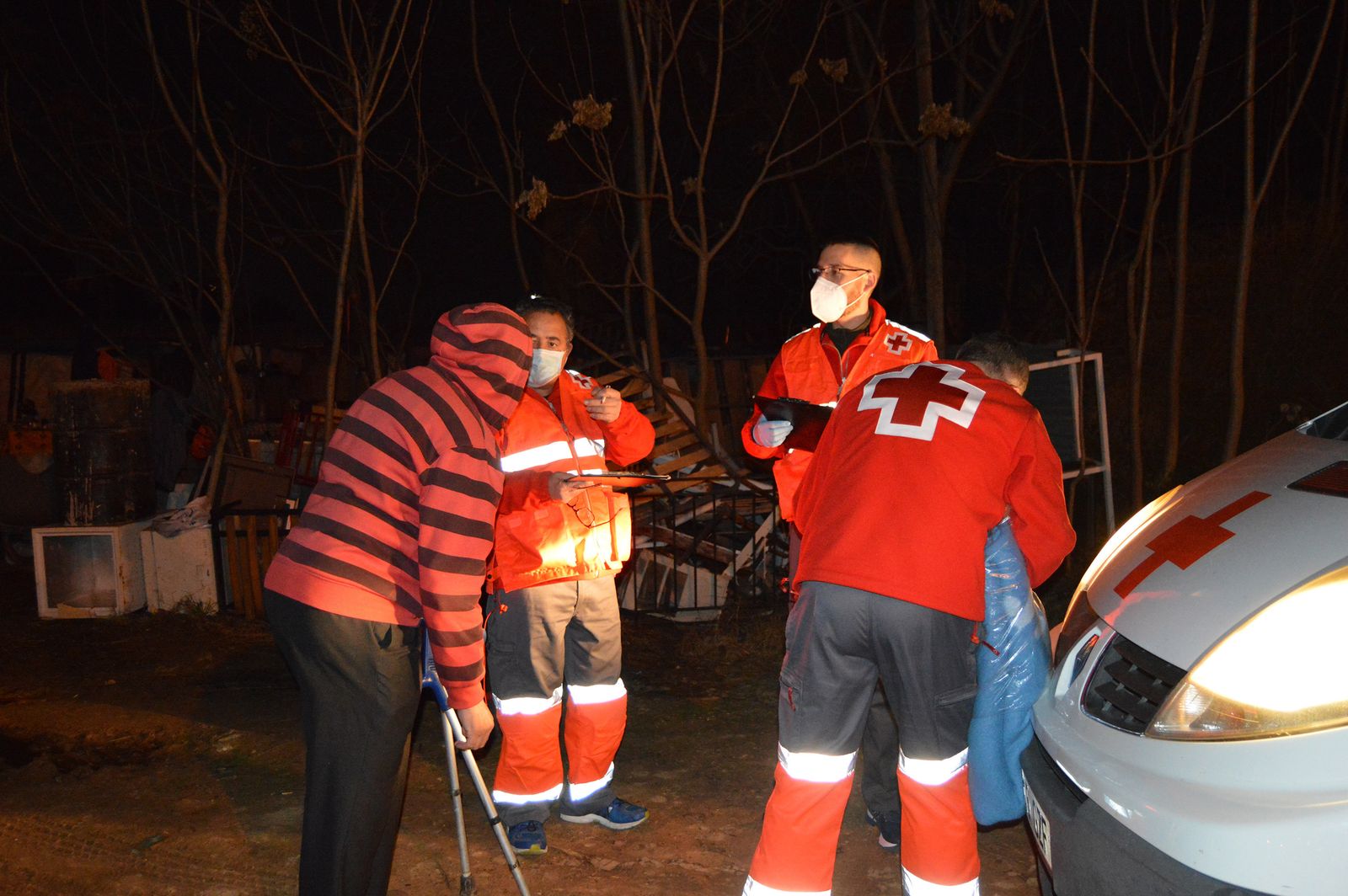 Miembros de la Unidad de Emergencia Social de Córdoba.