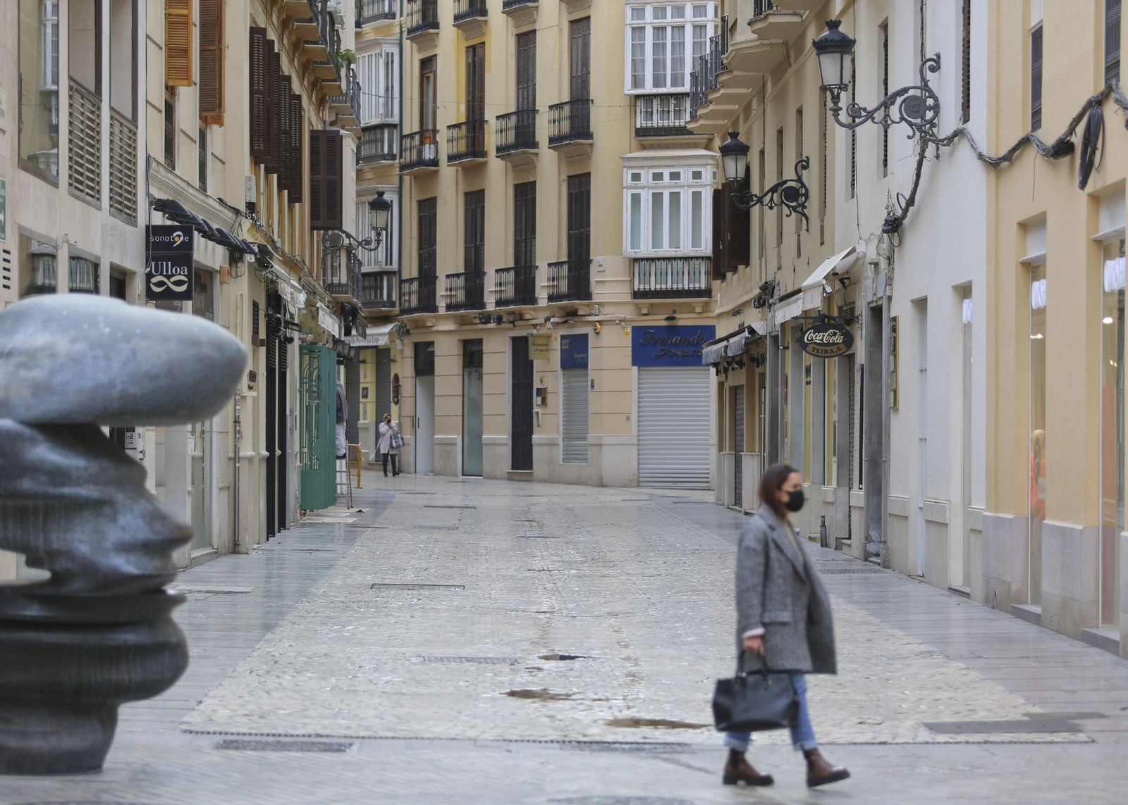 Málaga capital vive el primer día de su nuevo cierre