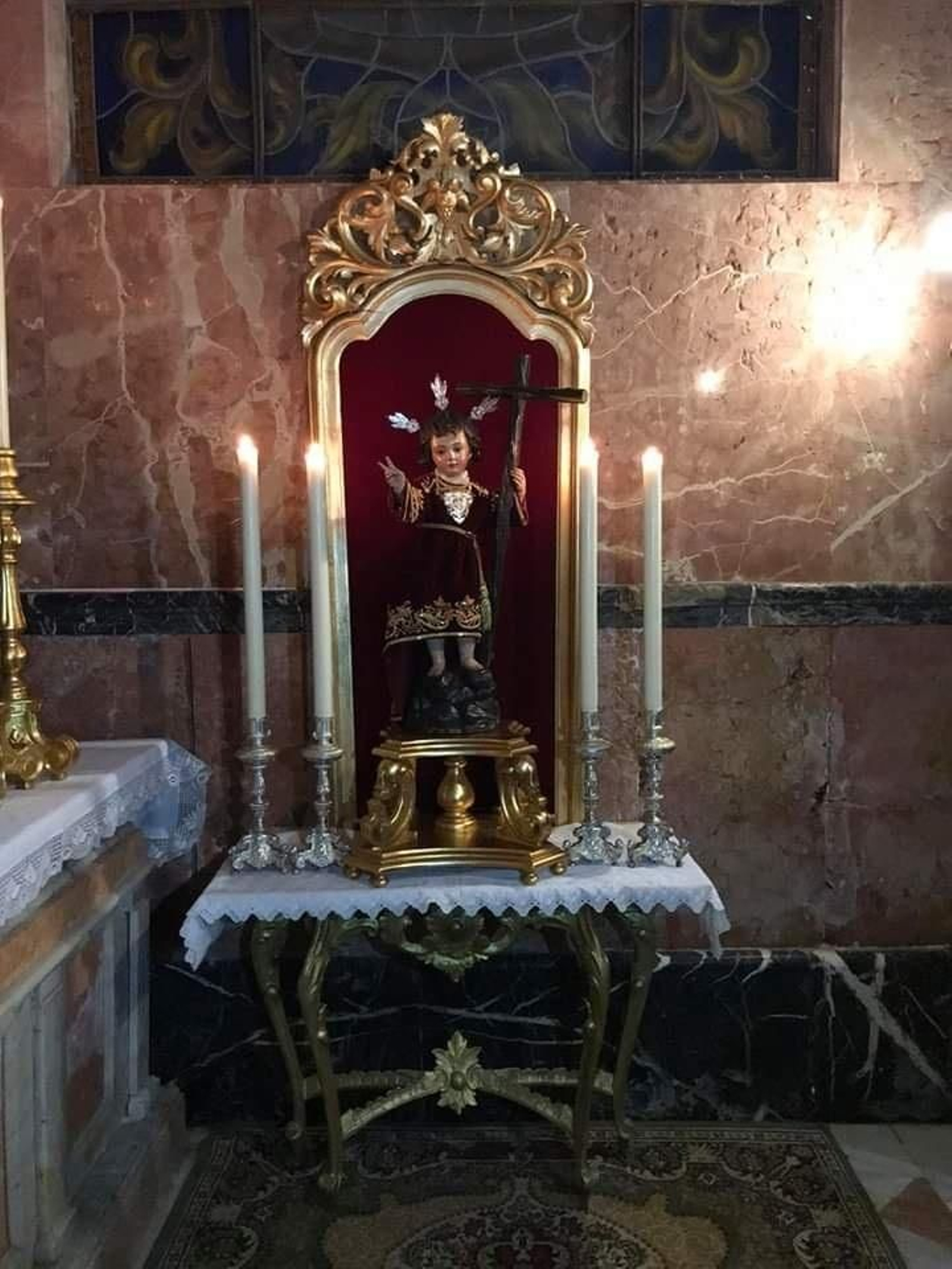 Nuevo altar de la imagen del Niño Jesús de Humildad y Paciencia