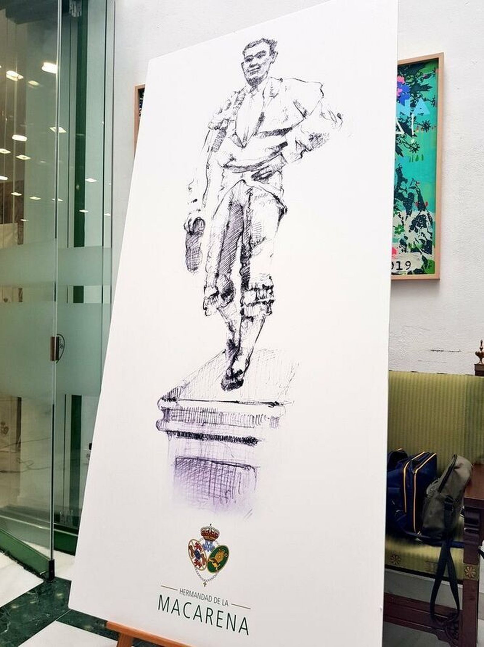 El boceto del monumento.