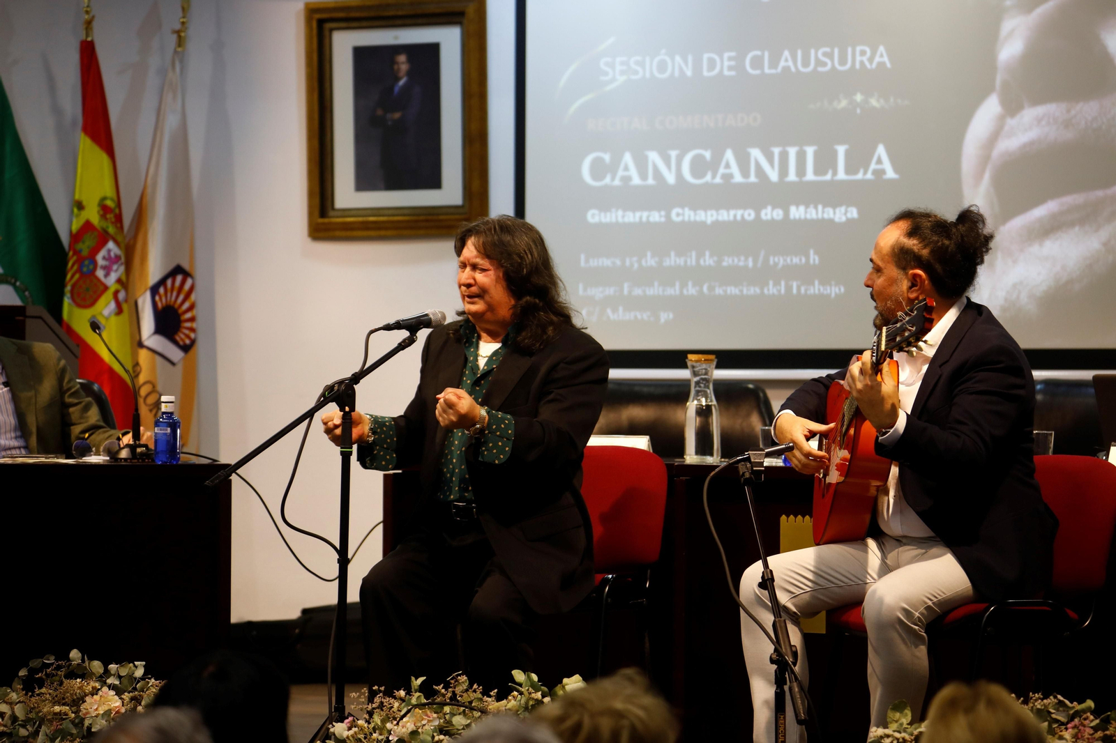 Cancanilla y Chaparro de Málaga protagonizan el acto de clausura de la Cátedra de Flamencología