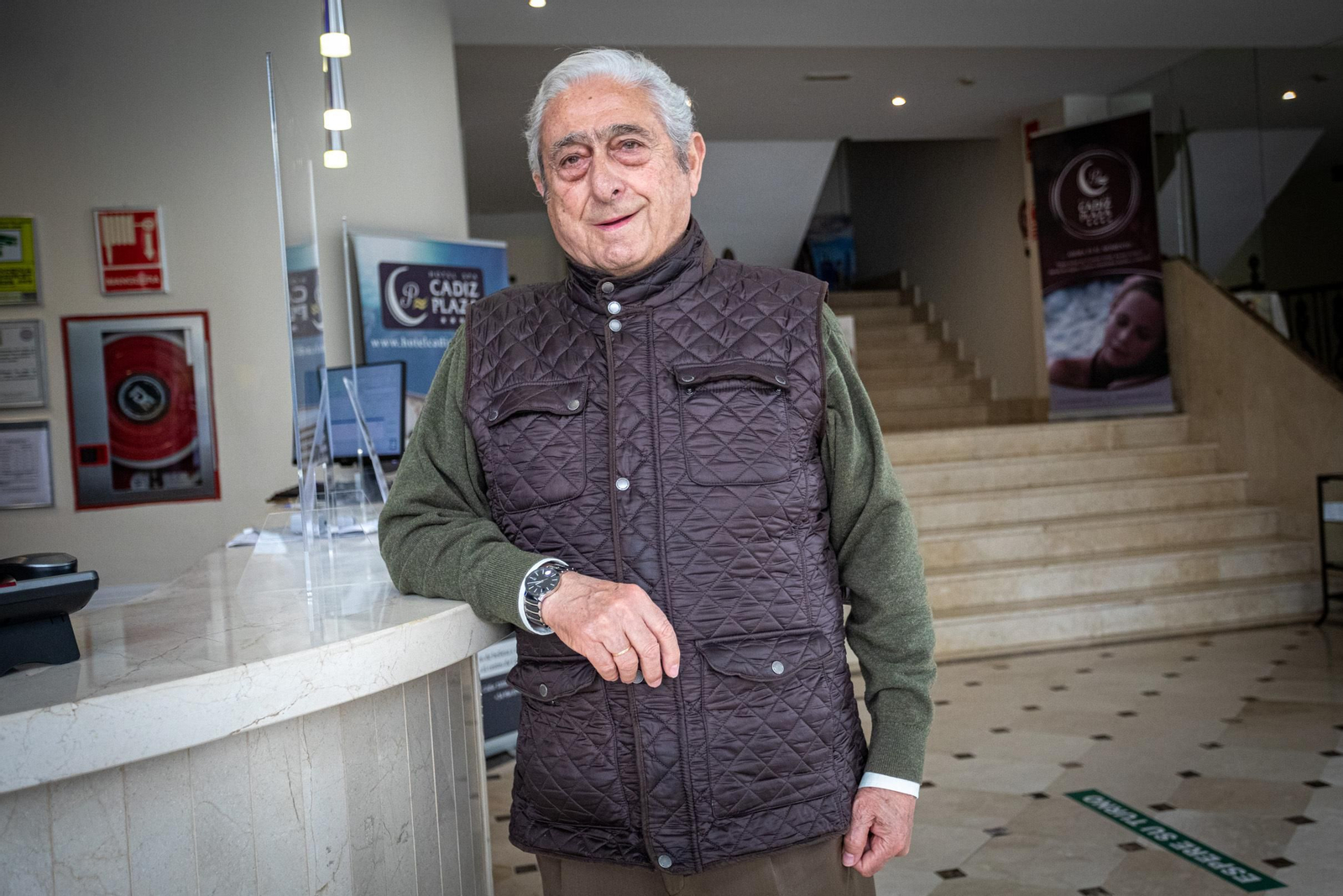 El empresario hotelero Sebastián Martínez, durante una entrevista con Diario de Cádiz