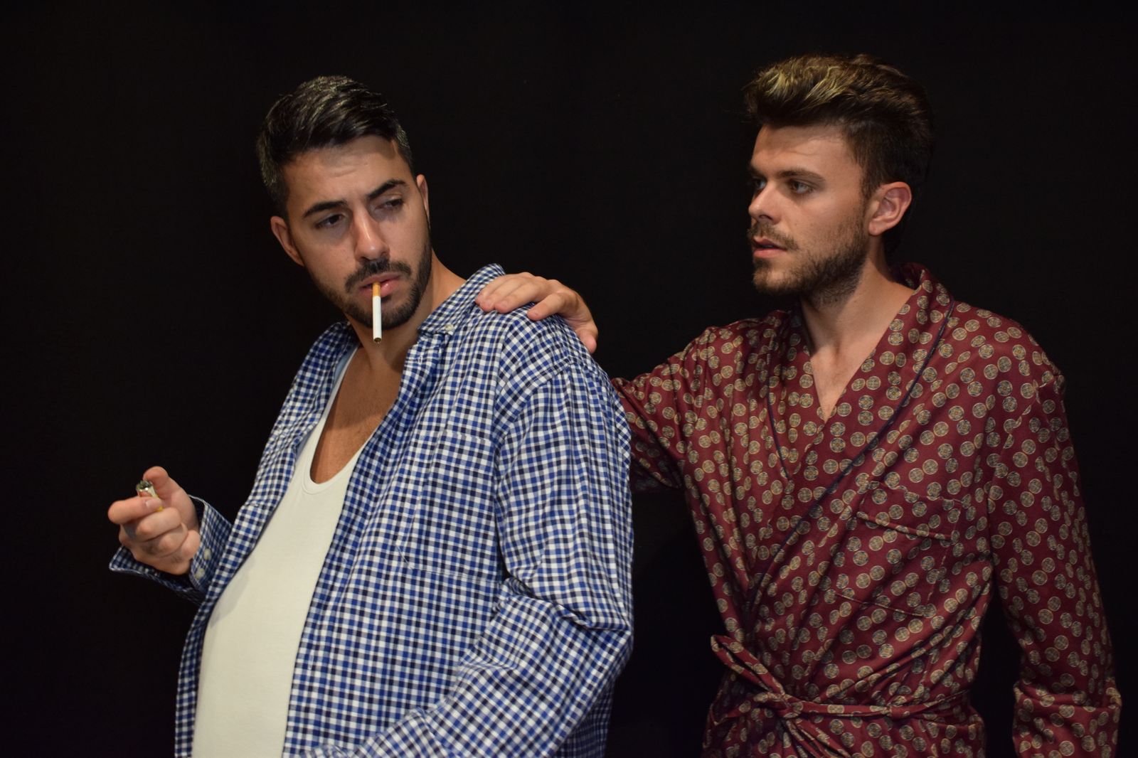 Los actores Sergio Capitán y Martín González en un momento de 'Rambal' de Javier Fuente, estreno en el FOC