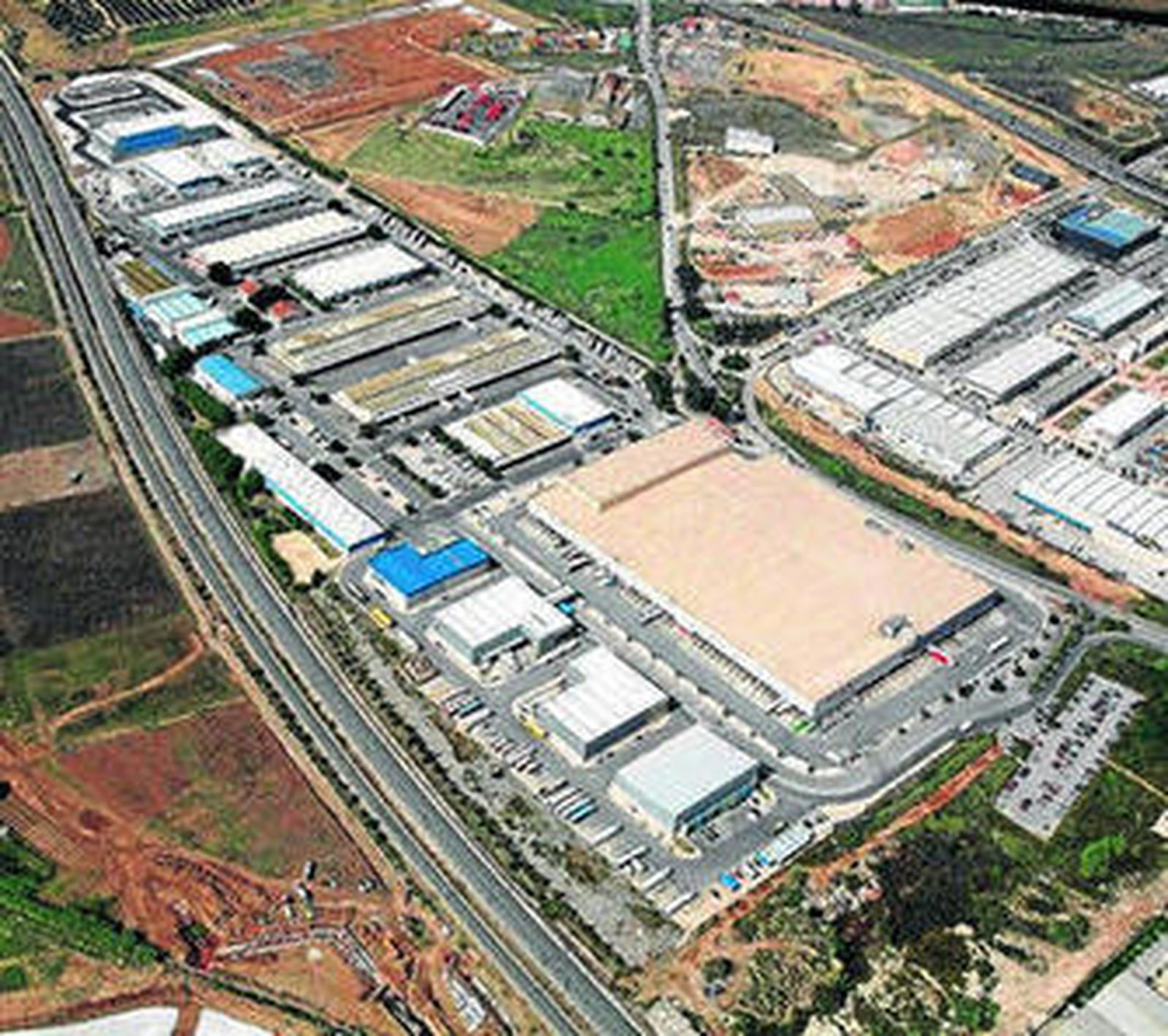 Vista aérea de Mercamálaga.