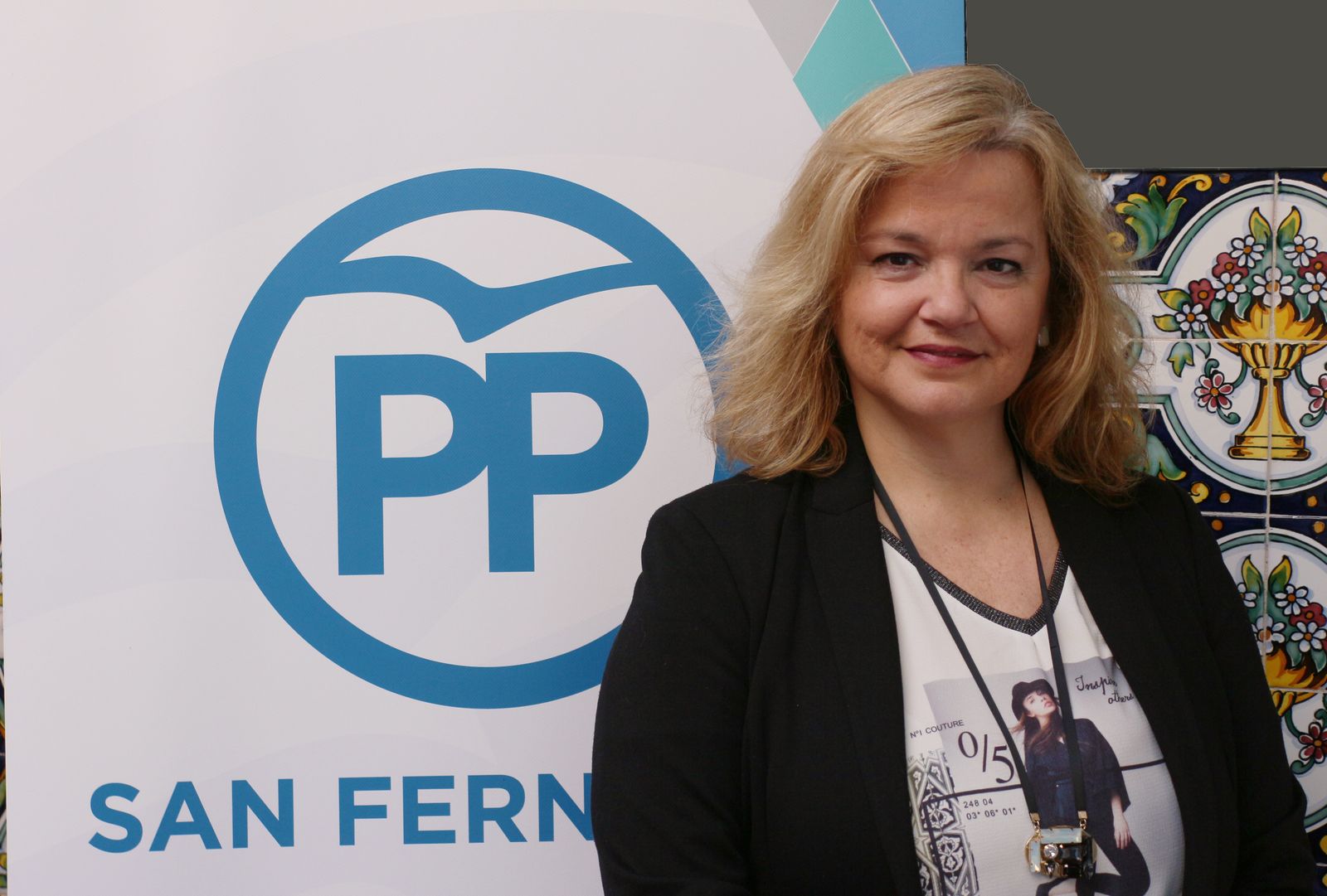 María José de Alba, en la sede del PP isleño.