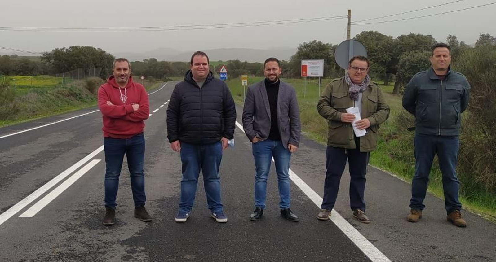Carretera de Villanueva del Rey donde se ha intervenido.