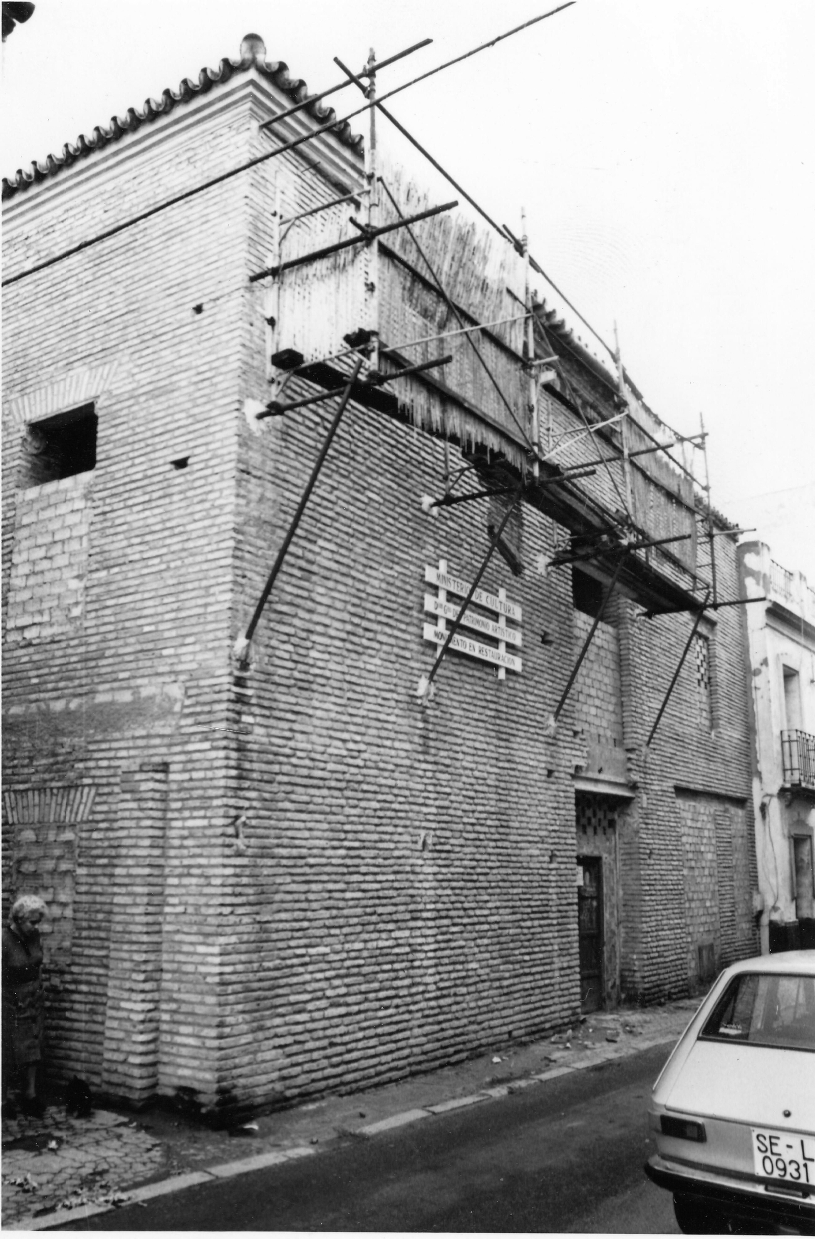 Obras en la casa en los años 80.