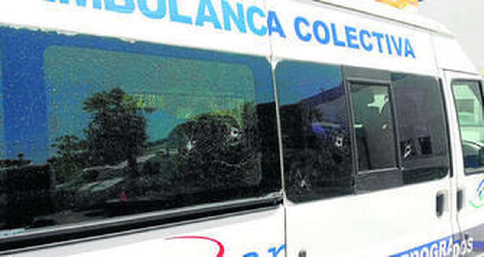 Imagen de uno de los vehículos de Ambulancias Barbate, en uno de las últimas jornadas de huelga.