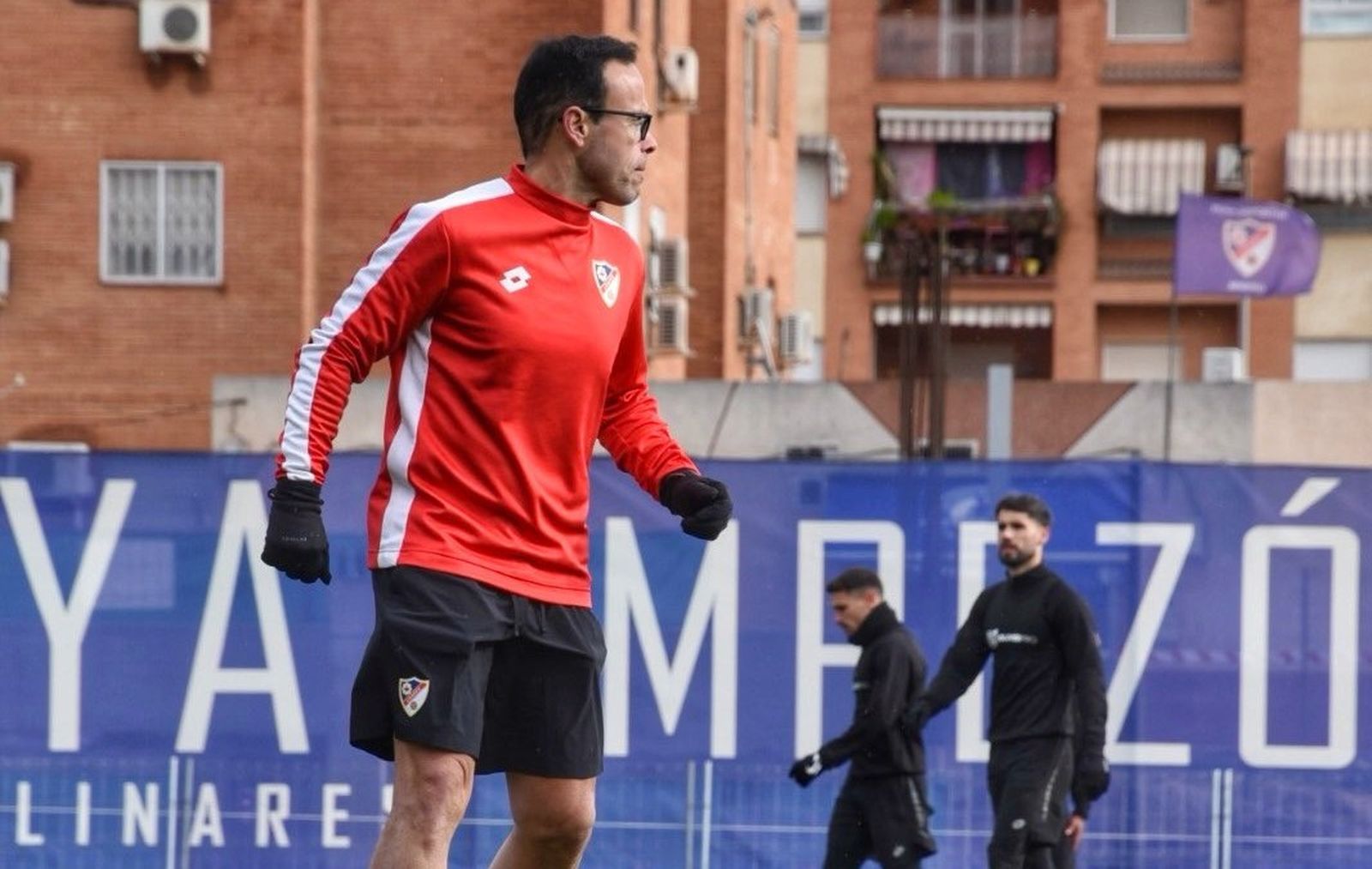 Miguel de la Fuente, en un entrenamiento en Linarejos.