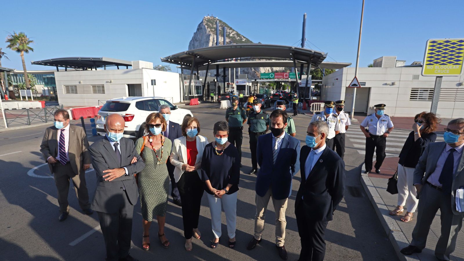 Visita de Arancha González Laya a La Línea y la Verja de Gibraltar