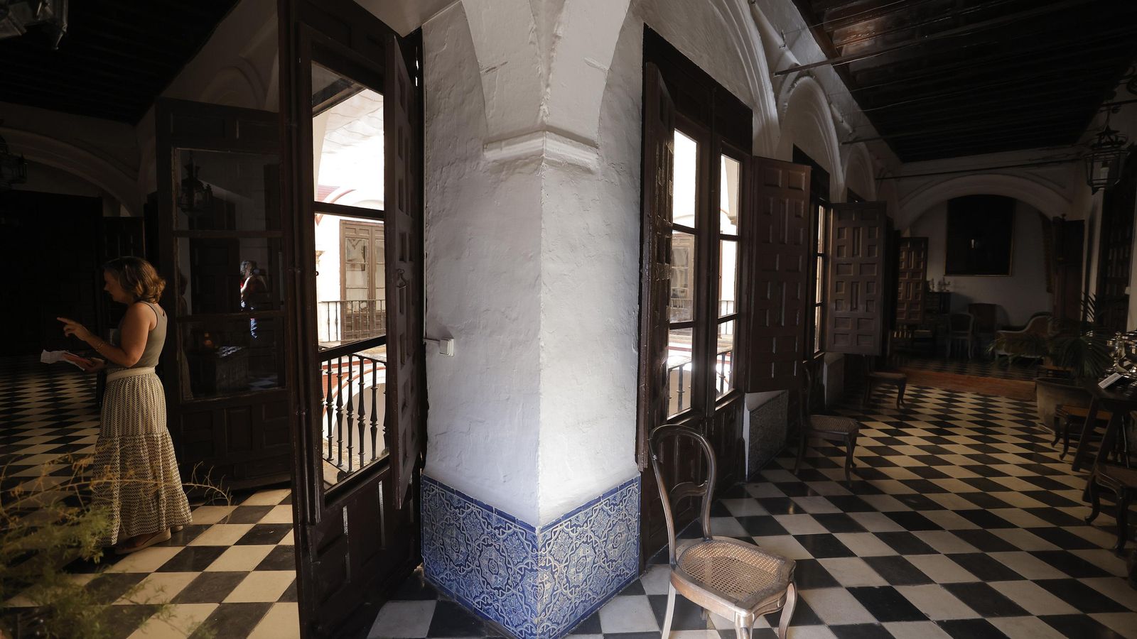 La galería alta del Palacio Bucarelli, en el barrio de San Lorenzo.