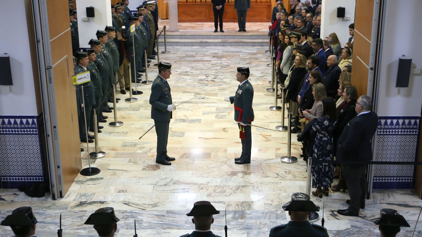 Un momento del acto celebrado en el cuartel de Eritaña.