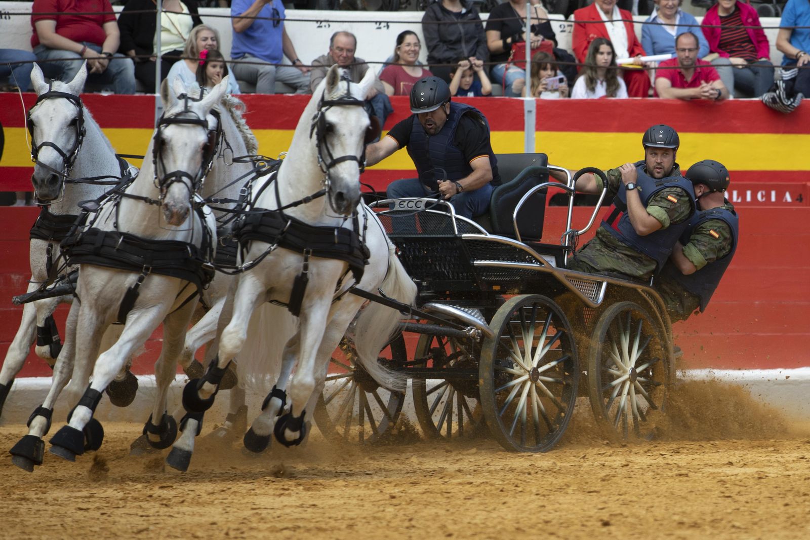 La exhibición del Ejército en la Plaza de Toros de Granada, en imágenes
