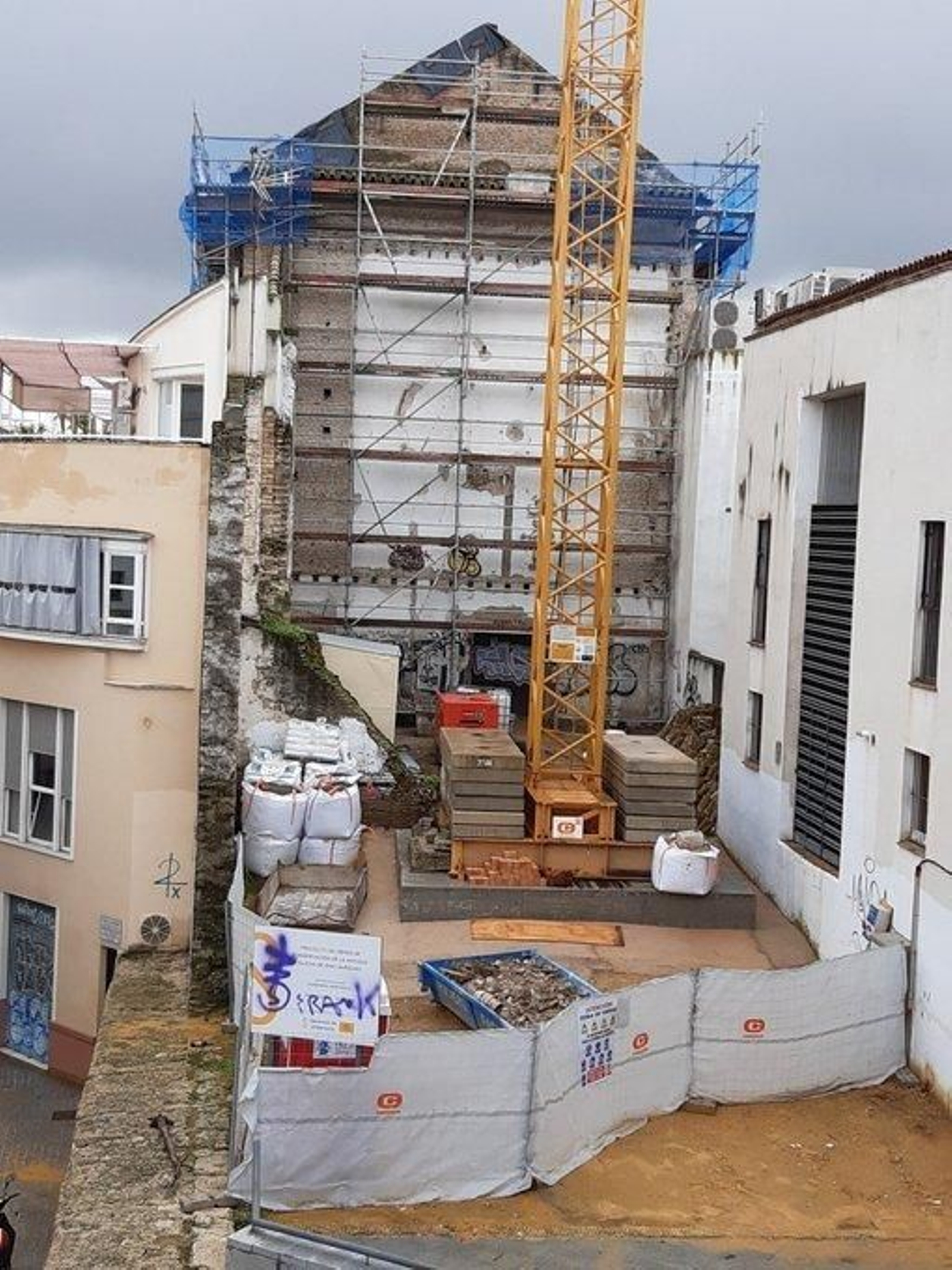 Las últimas obras realizadas en la iglesia.