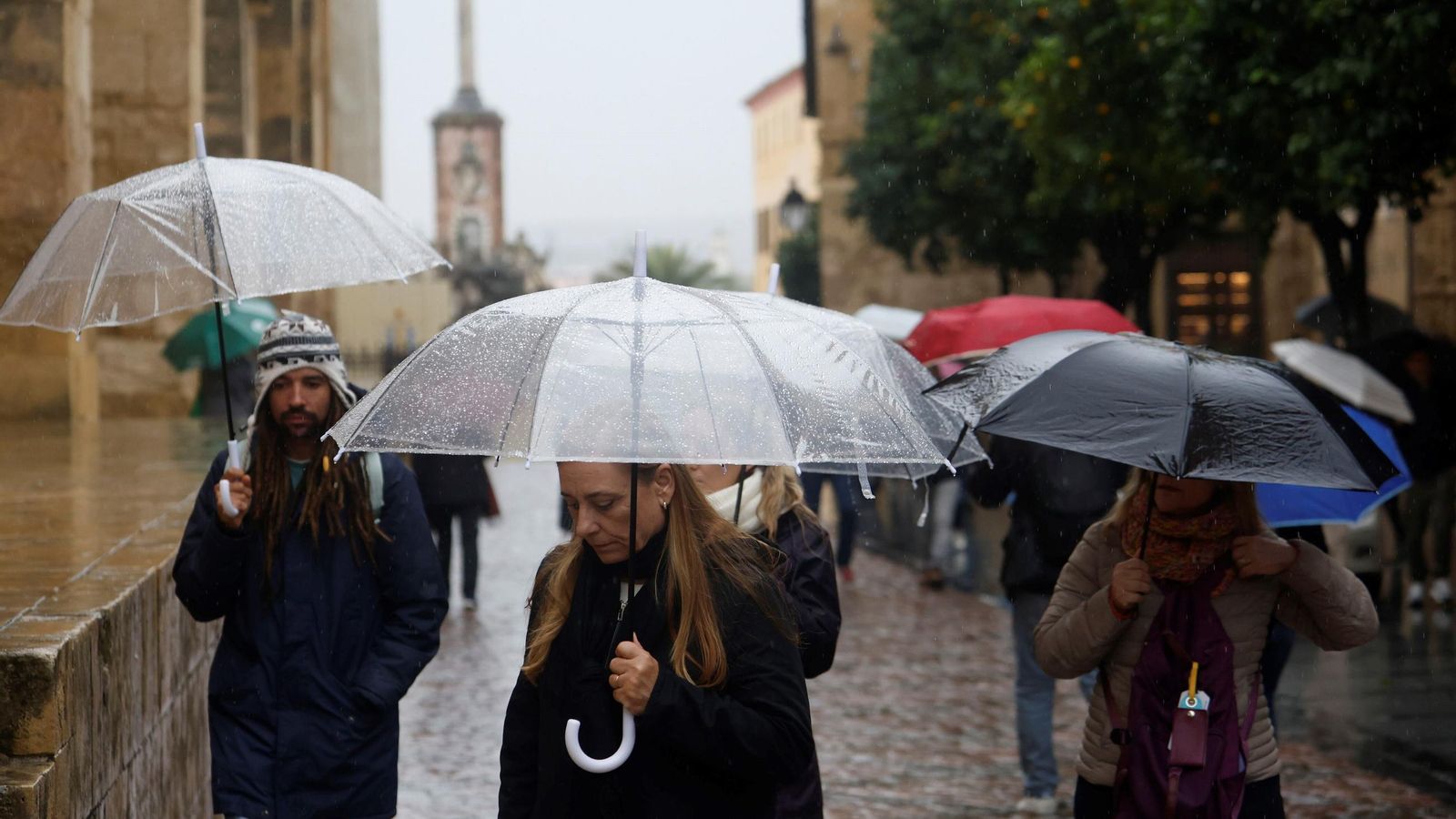 Los últimos coletazos de la borrasca 'Claudia' en Cordoba.