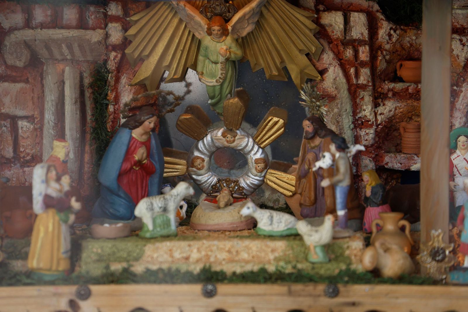 Un belén en una exposición