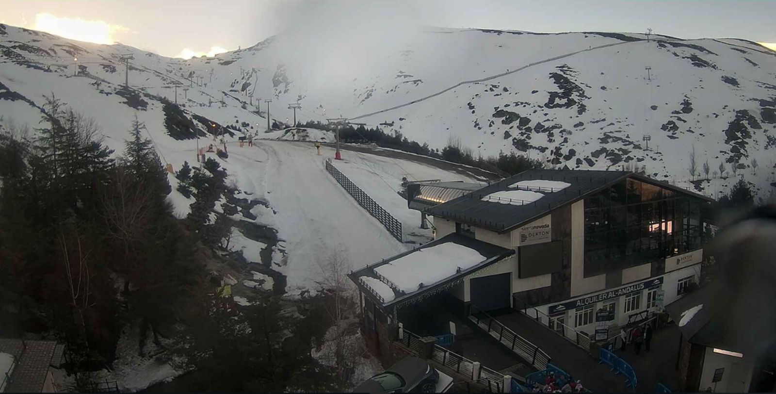 Zona de Pradollano esta mañana