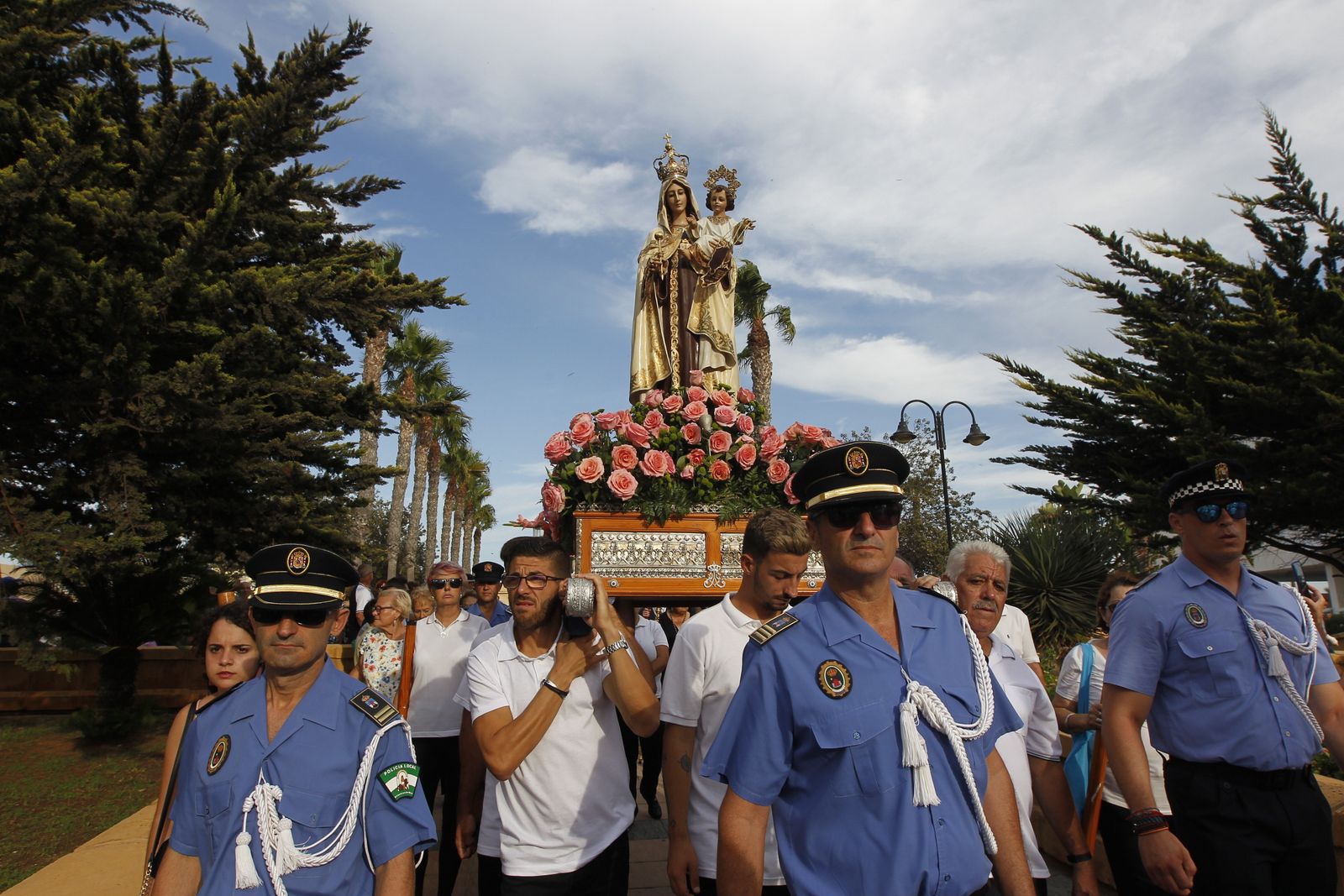 Fotogalería cucaña y procesión Fiestas Santa Ana Roquetas de Mar