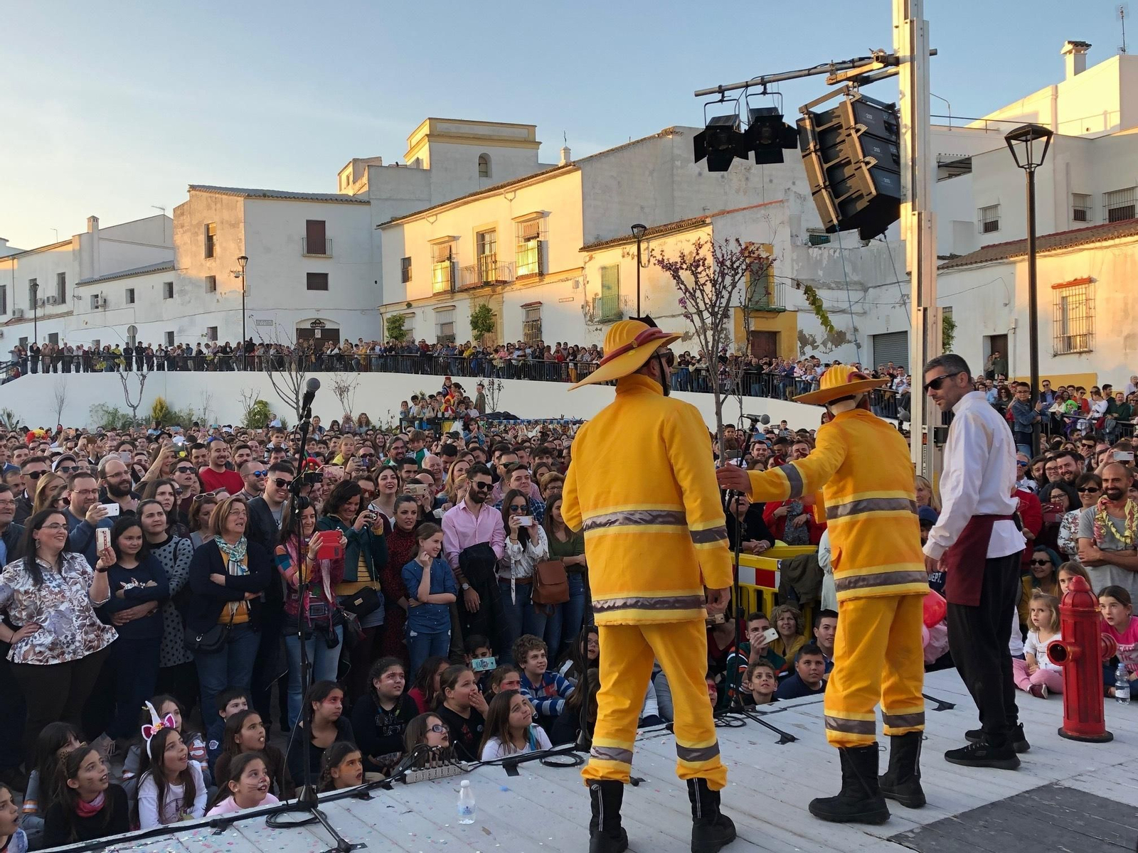 Actuación del cuarteto de Morera en la plaza Belén en 2019.