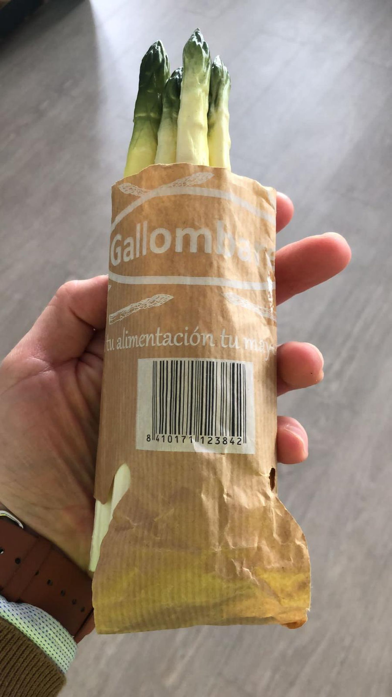 Formato destinado al espárrago, ayer expuesto en Loja.