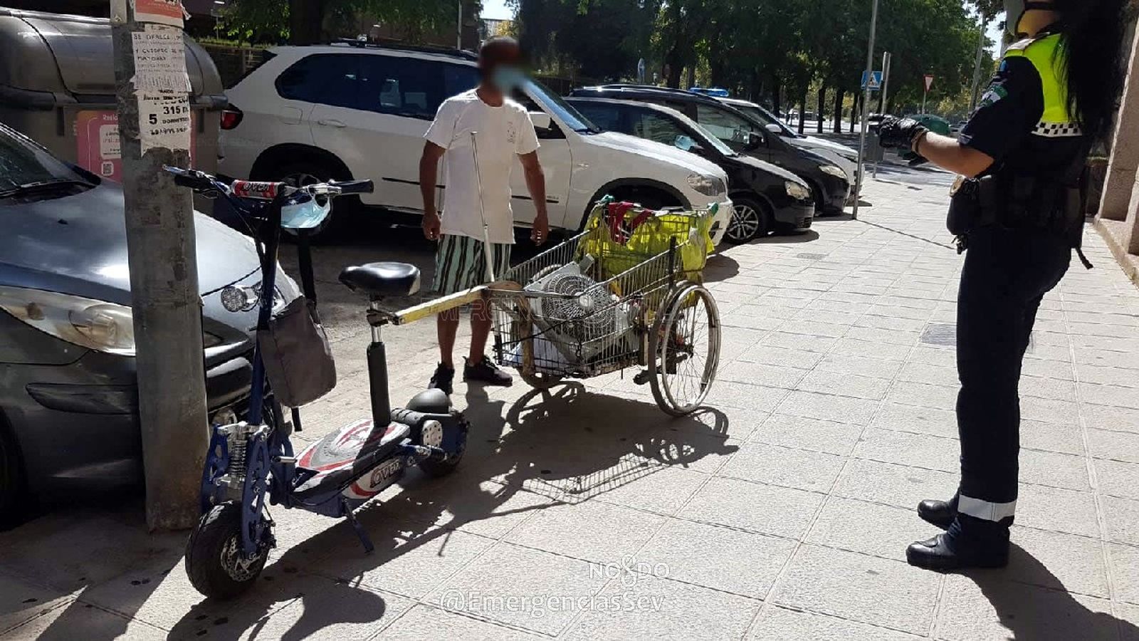 Un patinete eléctrico adaptado.