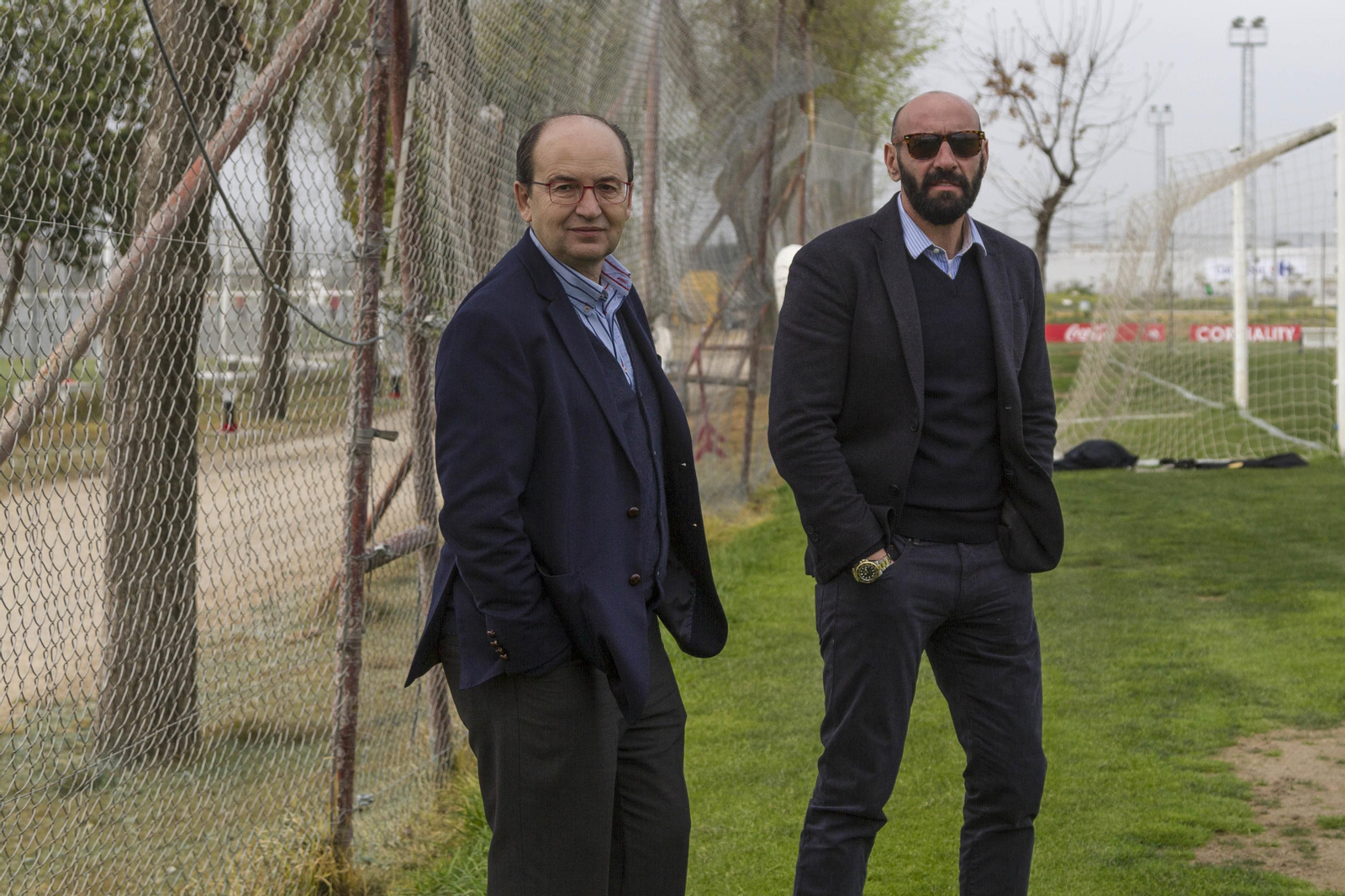 José Castro y Monchi, en la ciudad deportiva durante un entrenamiento.