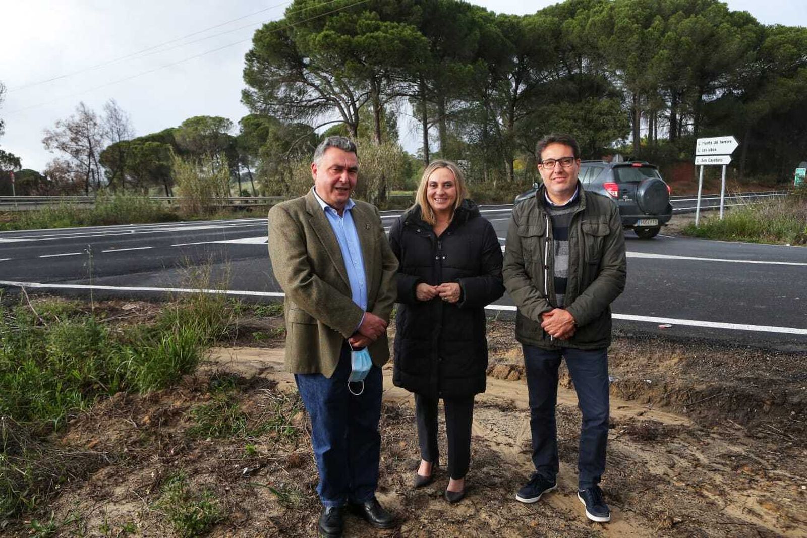 La consejera de Fomento, Marifrán Carazo en la provincia de Huelva.