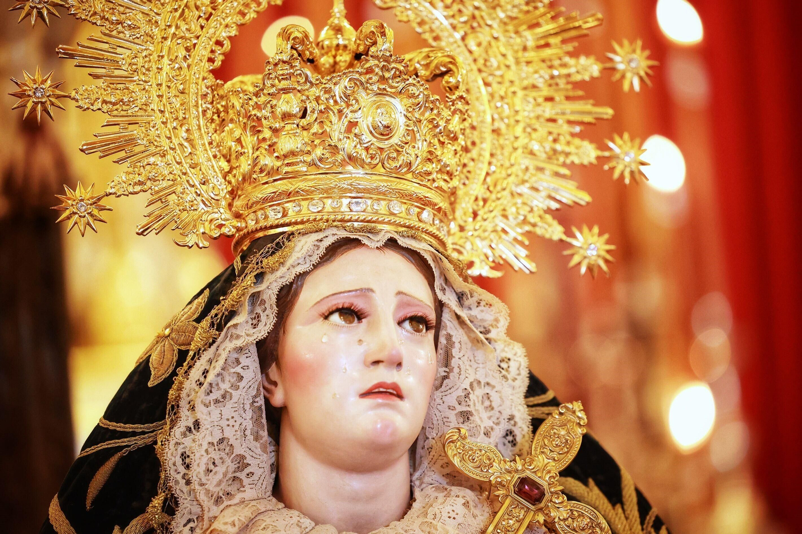 Las imágenes de la Virgen del Mayor Dolor (Vera Cruz) tras su restauración