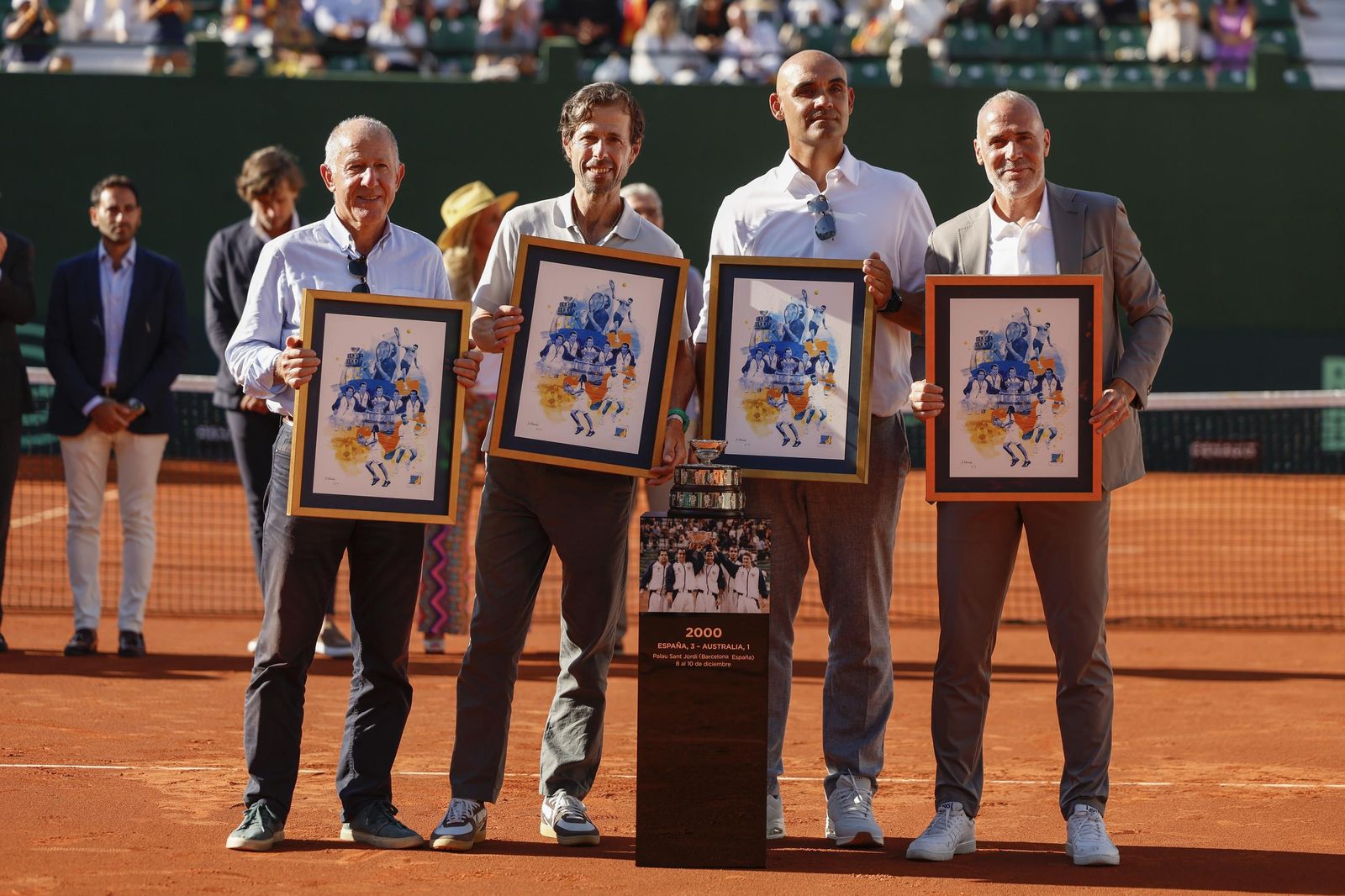 Homenaje a los campeones.