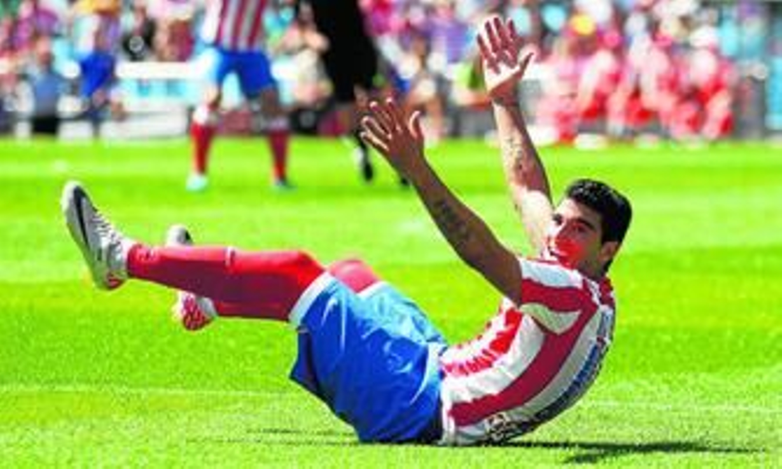 José Antonio Reyes, durante el choque disputado por el Atlético de Madrid ante Osasuna en el estadio Vicente Calderón.
