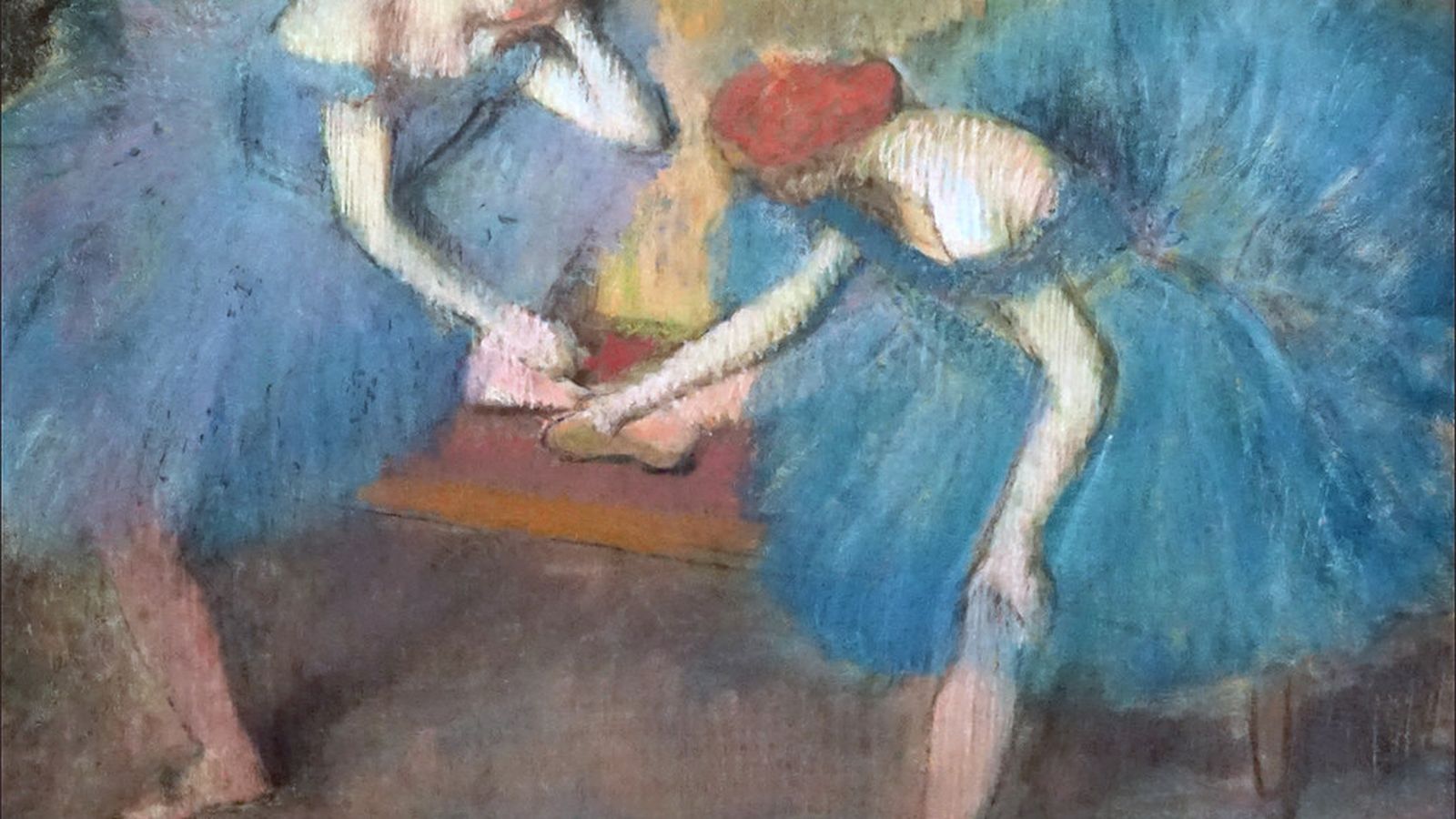 Retrato 'Danseuses en bleu' de Edgar Degas.