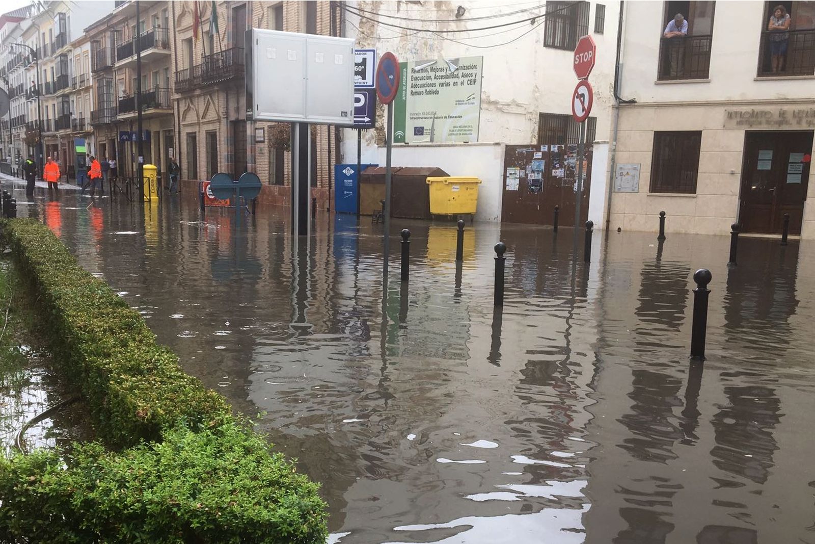 Aspecto del centro de Antequera, a media mañana.