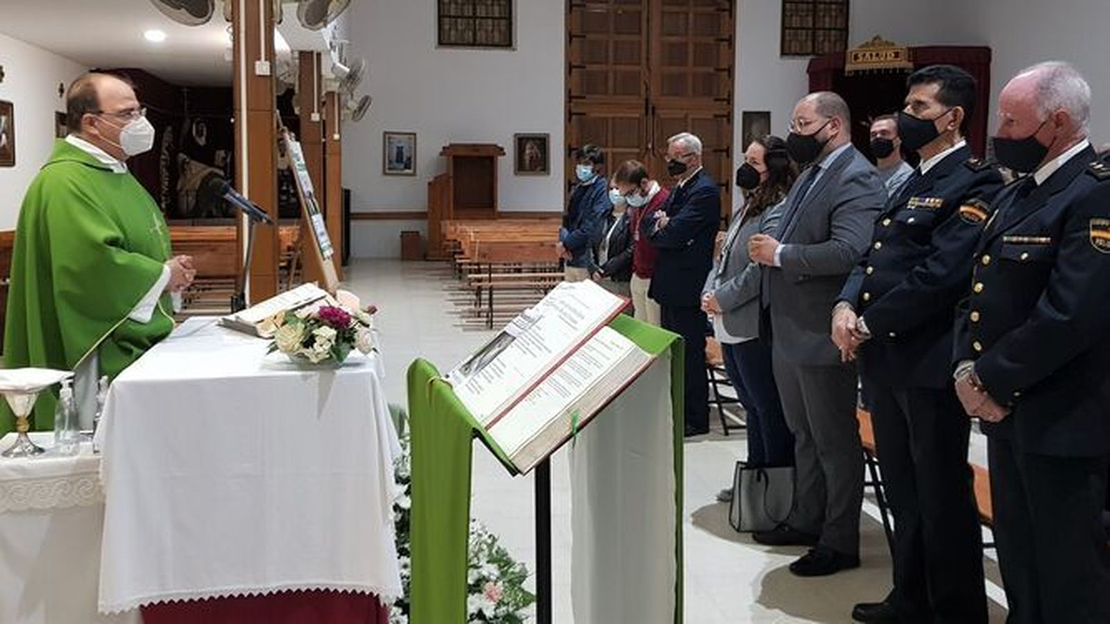 La misa oficiada en la parroquia del Carmen y San Marcos.
